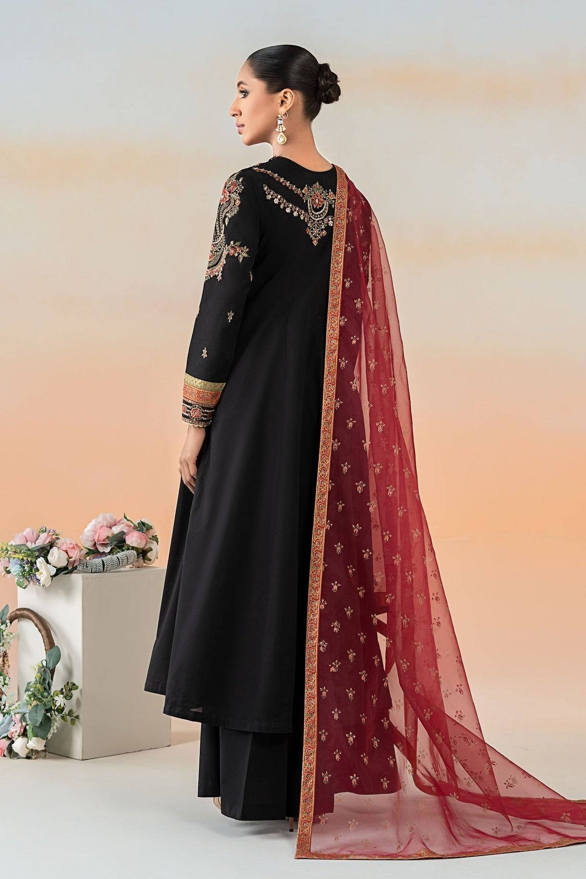 Maria B | Formal Wears | DW-EF25-60 Black by Maria Faisal - Registered Vendor of : Maria B - type : Ladies Clothes - 100% original wedding dresses