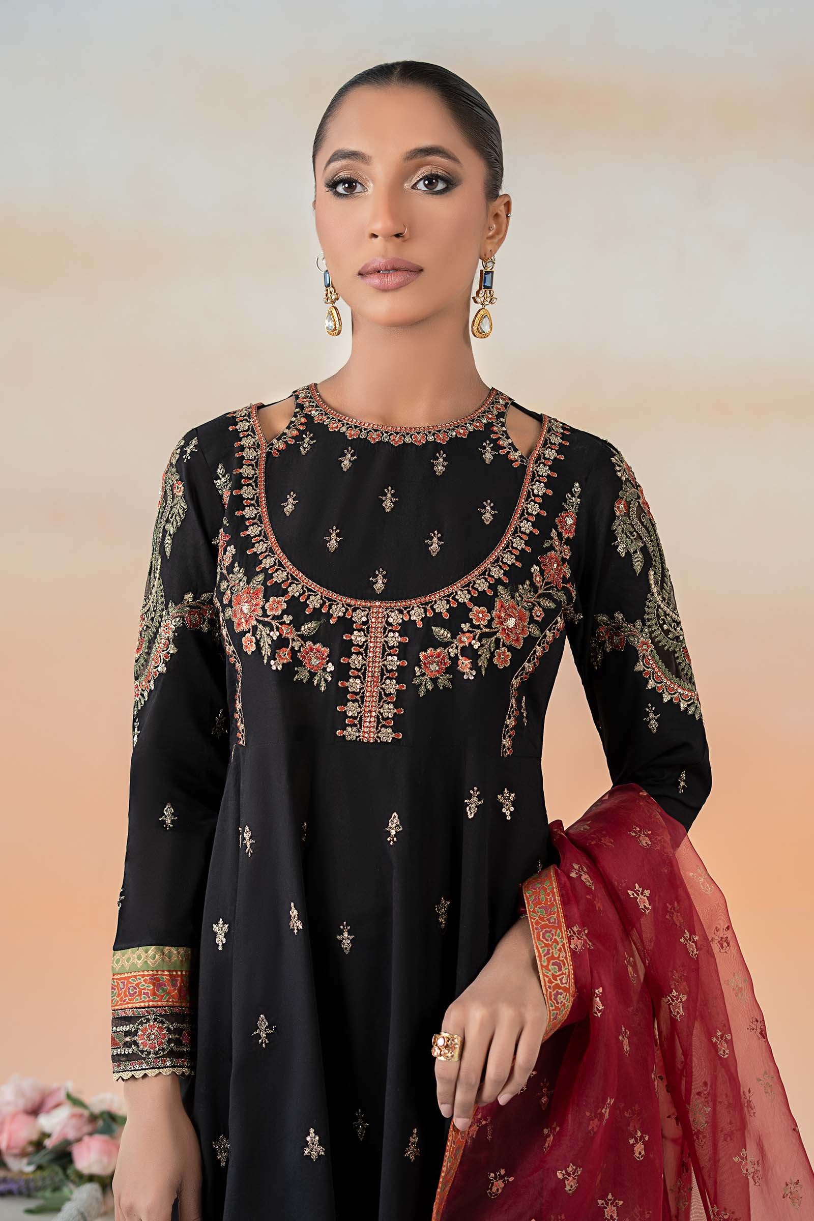 Maira B | Ready to Wear | DW-EF25-60 Black by Maria Faisal - Registered Vendor of : Maria B - type : Wedding Dress - 100% original wedding dresses