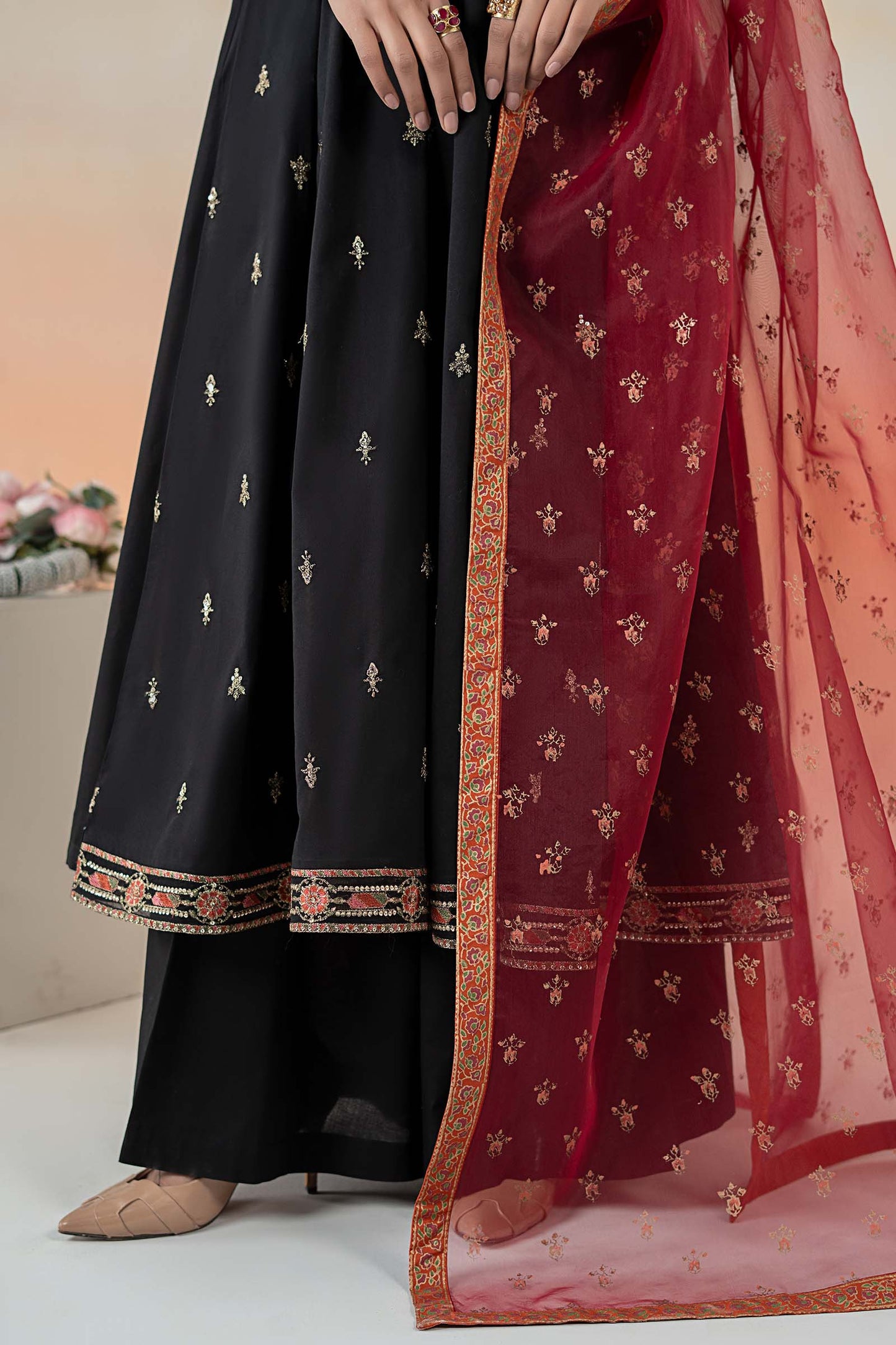 Maira B | Ready to Wear | DW-EF25-60 Black by Maria Faisal - Registered Vendor of : Maria B - type : Wedding Dress - 100% original wedding dresses