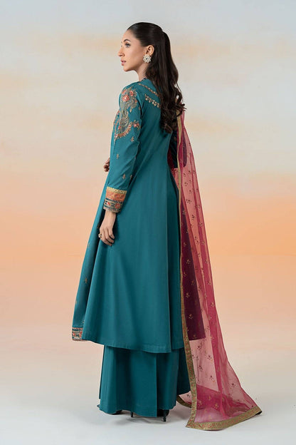 Maria B | Formal Wears | DW-EF25-60 Teal by Maria Faisal - Registered Vendor of : Maria B - type : Ladies Clothes - 100% original wedding dresses