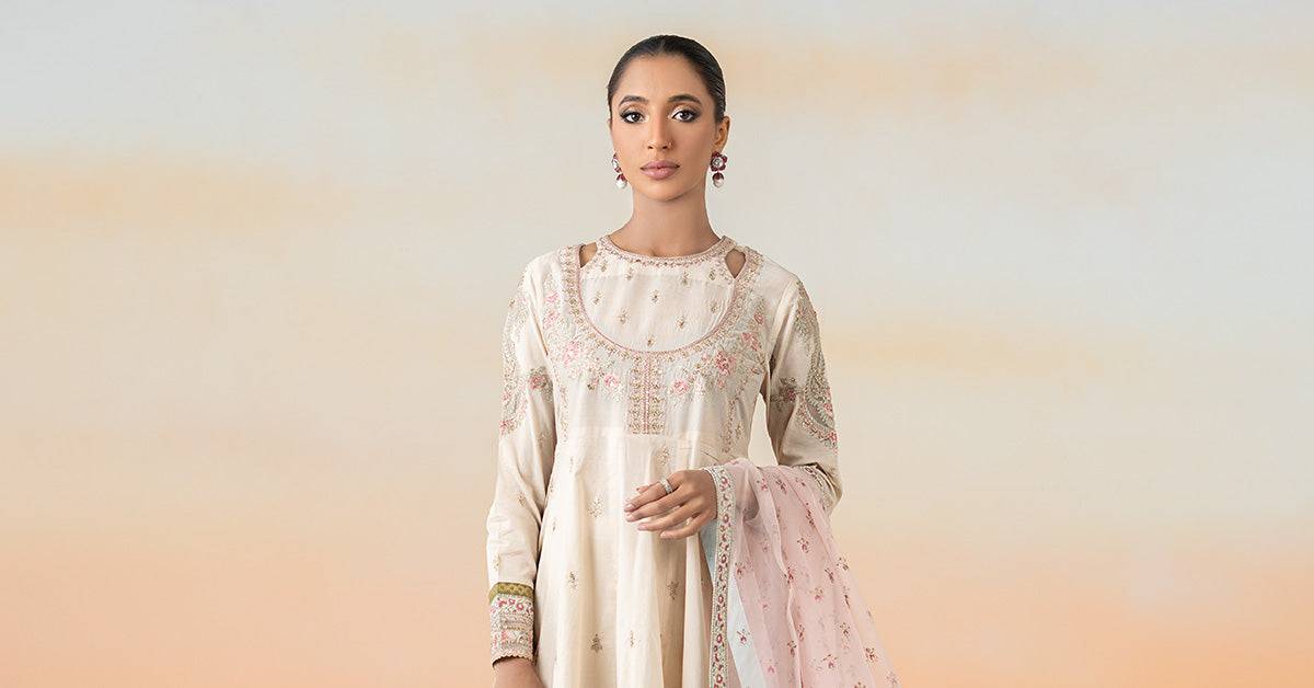 Maira B | Ready to Wear | DW-EF25-60 Off White by Maria Faisal - Registered Vendor of : Maria B - type : Wedding Dress - 100% original wedding dresses