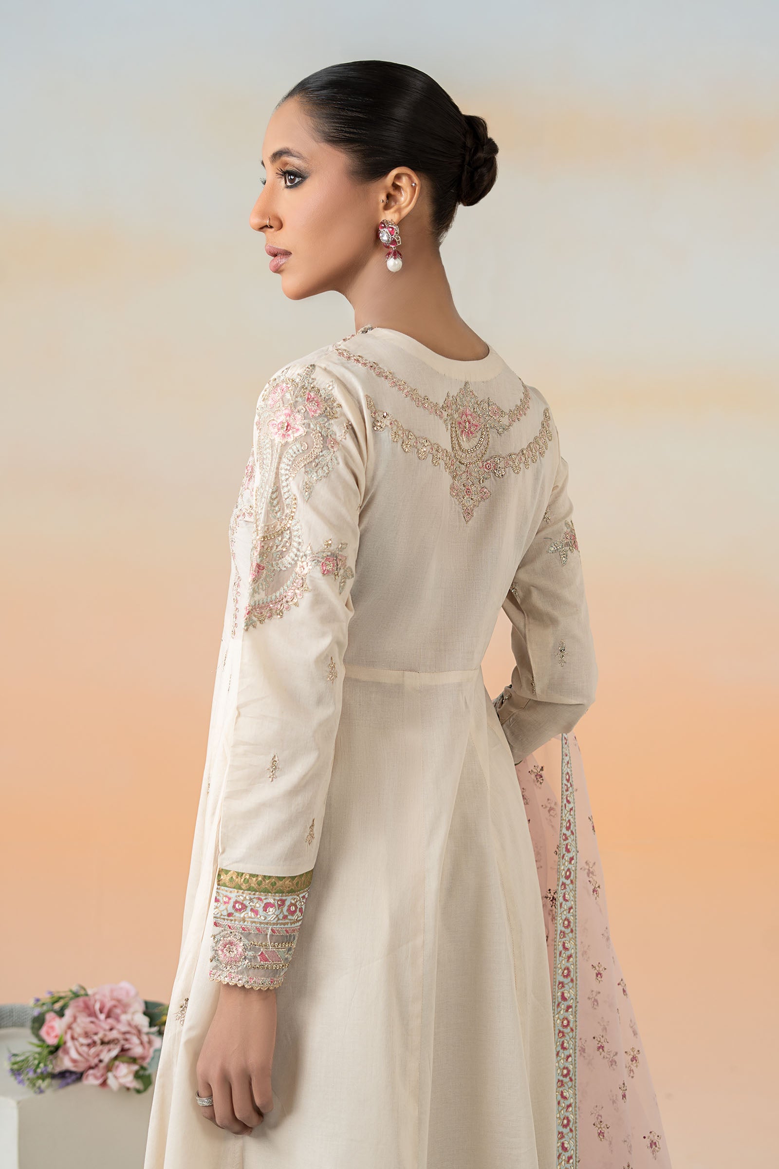 Maira B | Ready to Wear | DW-EF25-60 Off White by Maria Faisal - Registered Vendor of : Maria B - type : Wedding Dress - 100% original wedding dresses