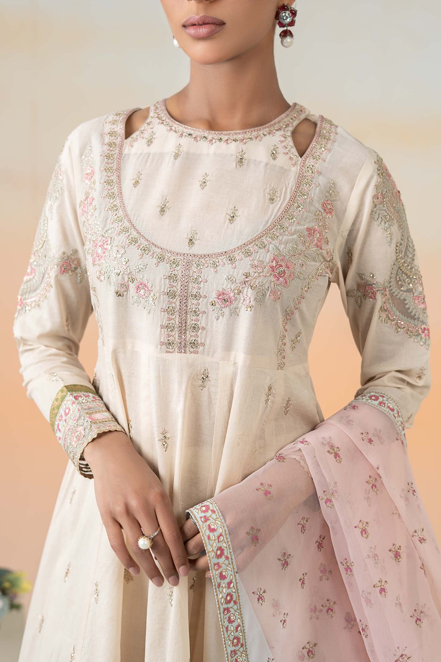 Maira B | Ready to Wear | DW-EF25-60 Off White by Maria Faisal - Registered Vendor of : Maria B - type : Wedding Dress - 100% original wedding dresses