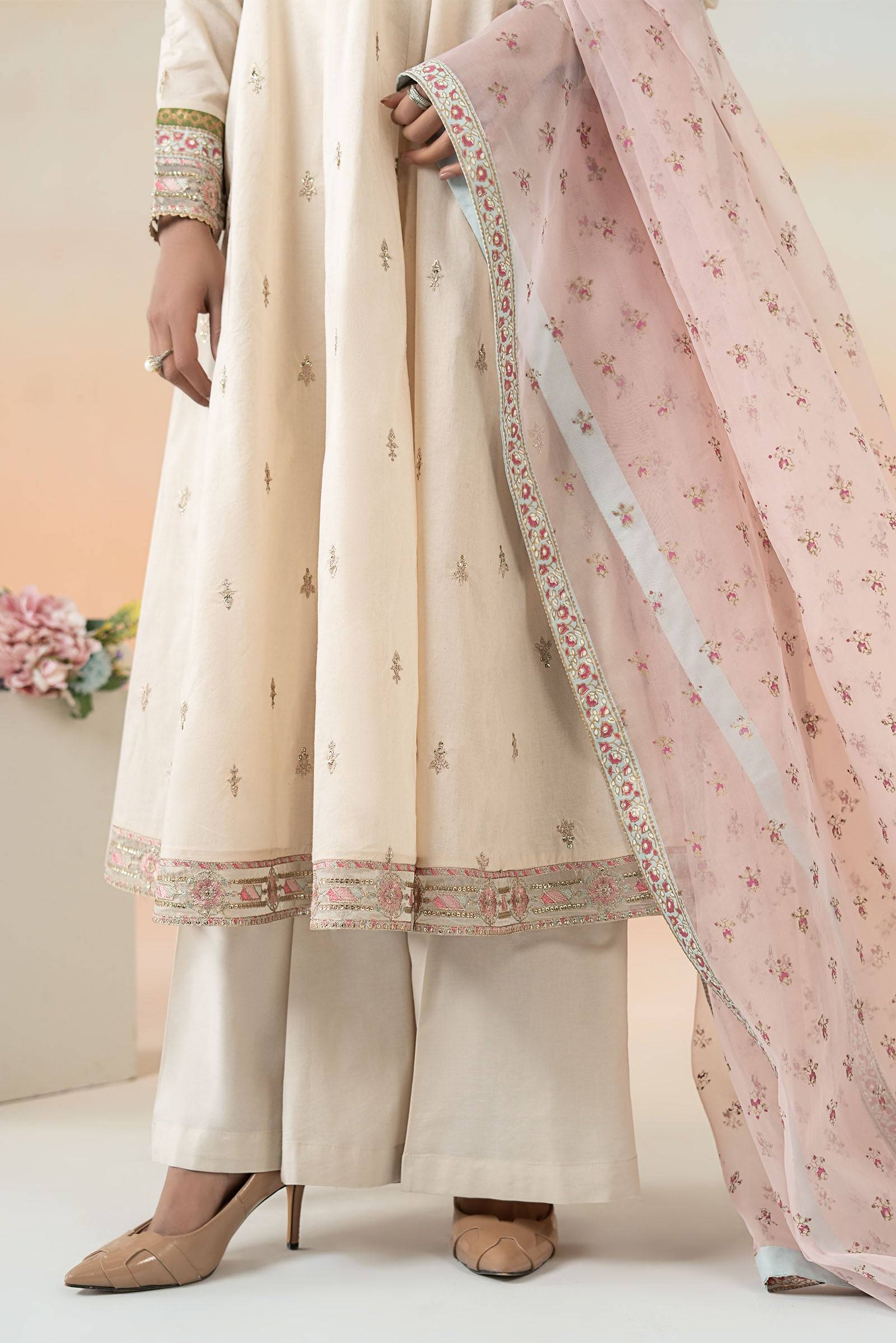 Maira B | Ready to Wear | DW-EF25-60 Off White by Maria Faisal - Registered Vendor of : Maria B - type : Wedding Dress - 100% original wedding dresses