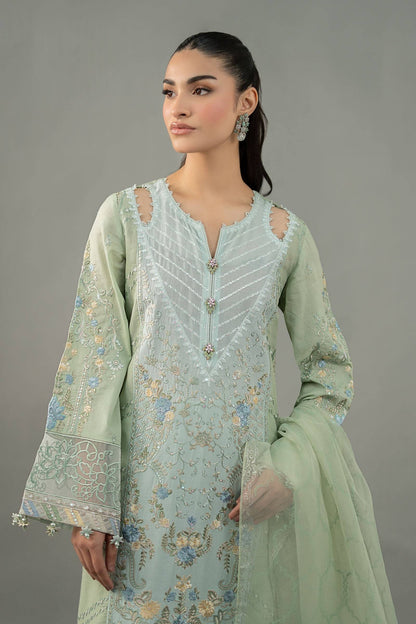 Maira B | Ready to Wear | DW-EF25-69 Green by Maria Faisal - Registered Vendor of : Maria B - type : Wedding Dress - 100% original wedding dresses