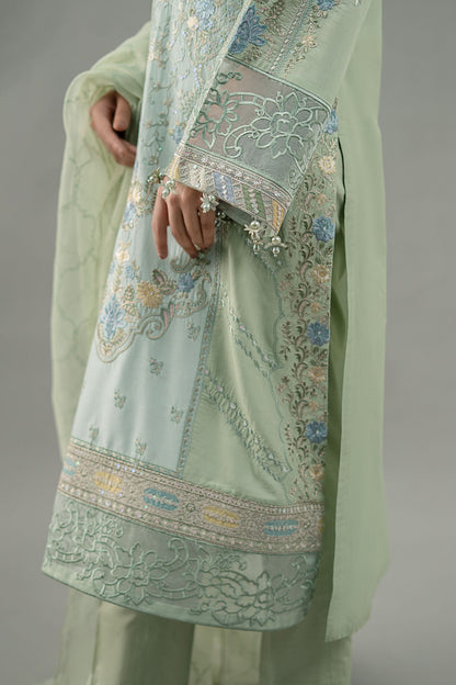Maira B | Ready to Wear | DW-EF25-69 Green by Maria Faisal - Registered Vendor of : Maria B - type : Wedding Dress - 100% original wedding dresses