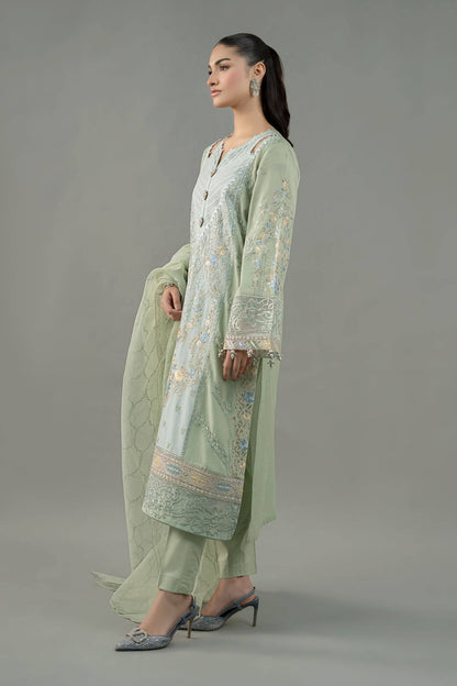 Maira B | Ready to Wear | DW-EF25-69 Green by Maria Faisal - Registered Vendor of : Maria B - type : Wedding Dress - 100% original wedding dresses