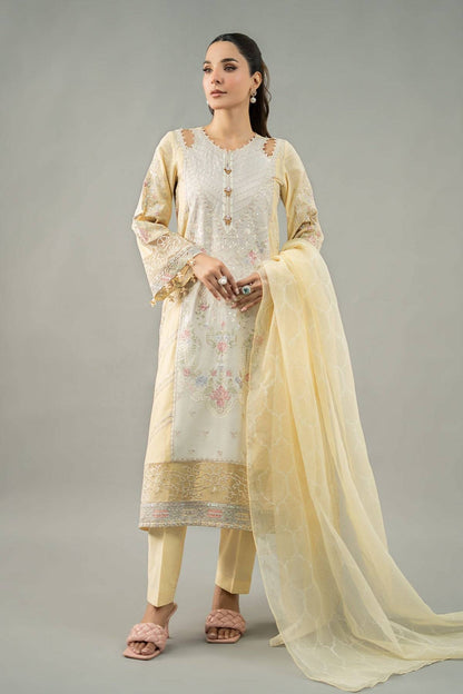 Maria B | Formal Wears | DW-EF25-69 Yellow by Maria Faisal - Registered Vendor of : Maria B - type : Ladies Clothes - 100% original wedding dresses