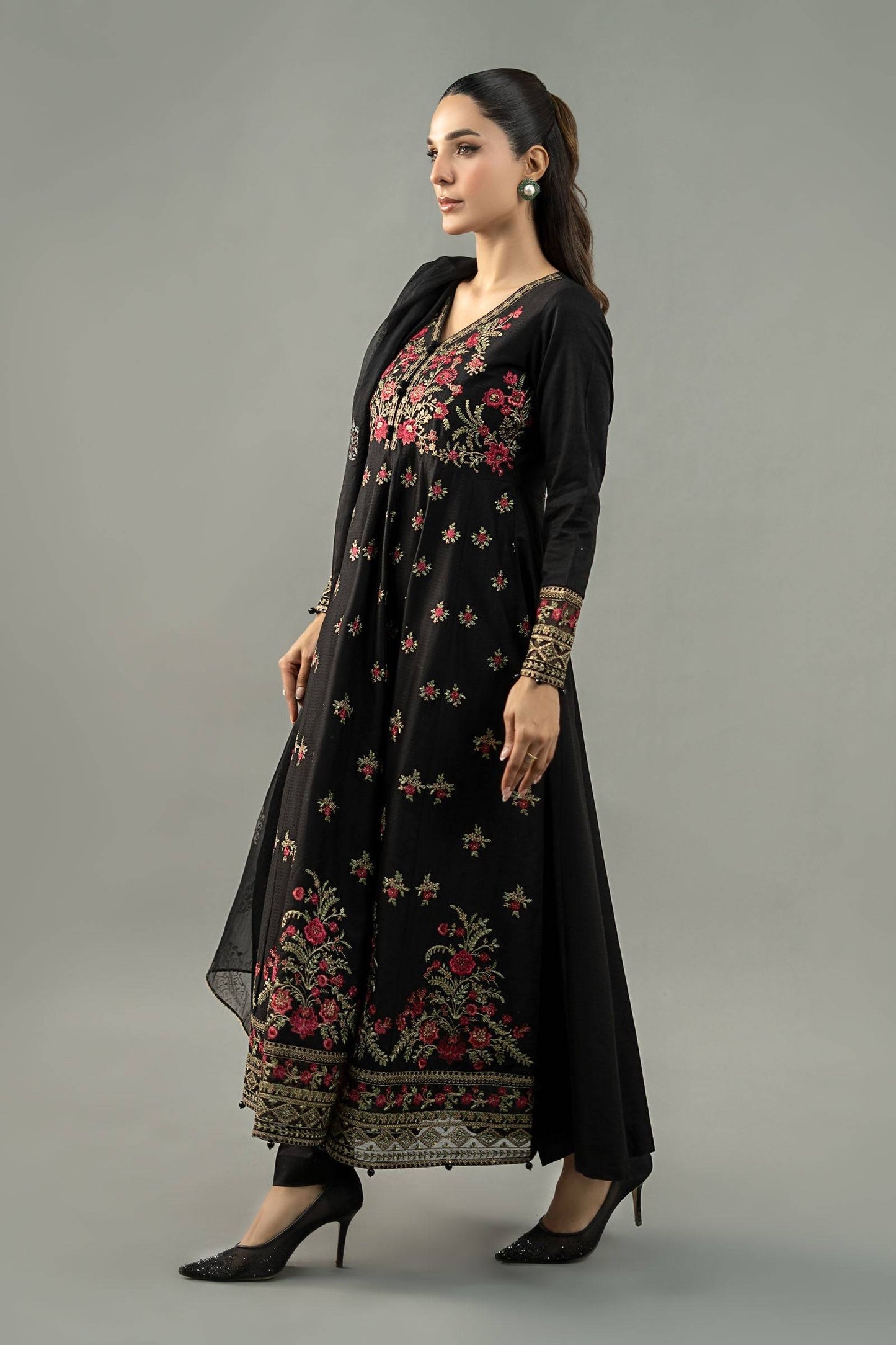 Maira B | Ready to Wear | DW-EF25-76 Black by Maria Faisal - Registered Vendor of : Maria B - type : Wedding Dress - 100% original wedding dresses