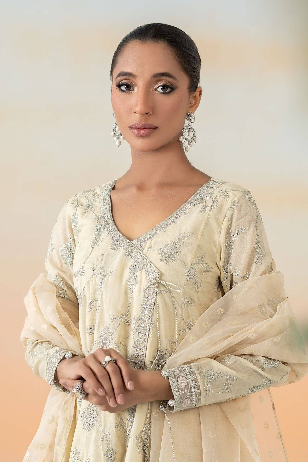 Maria B | Formal Wears | DW-EF25-78 Coffee by Maria Faisal - Registered Vendor of : Maria B - type : Ladies Clothes - 100% original wedding dresses