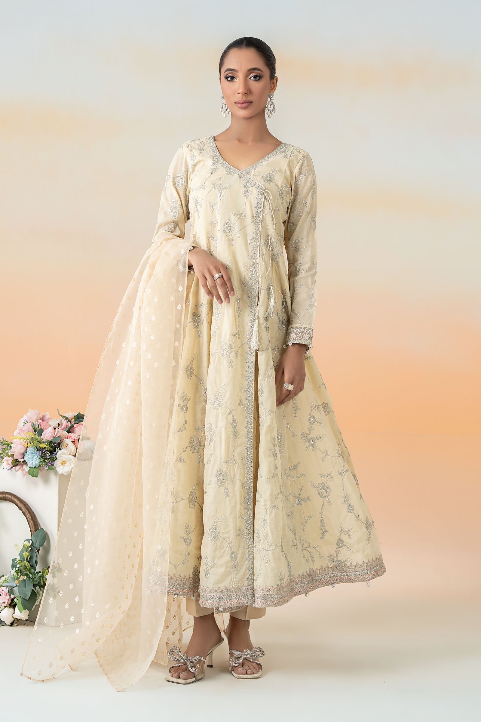 Maira B | Ready to Wear | DW-EF25-78 Coffee by Maria Faisal - Registered Vendor of : Maria B - type : Wedding Dress - 100% original wedding dresses