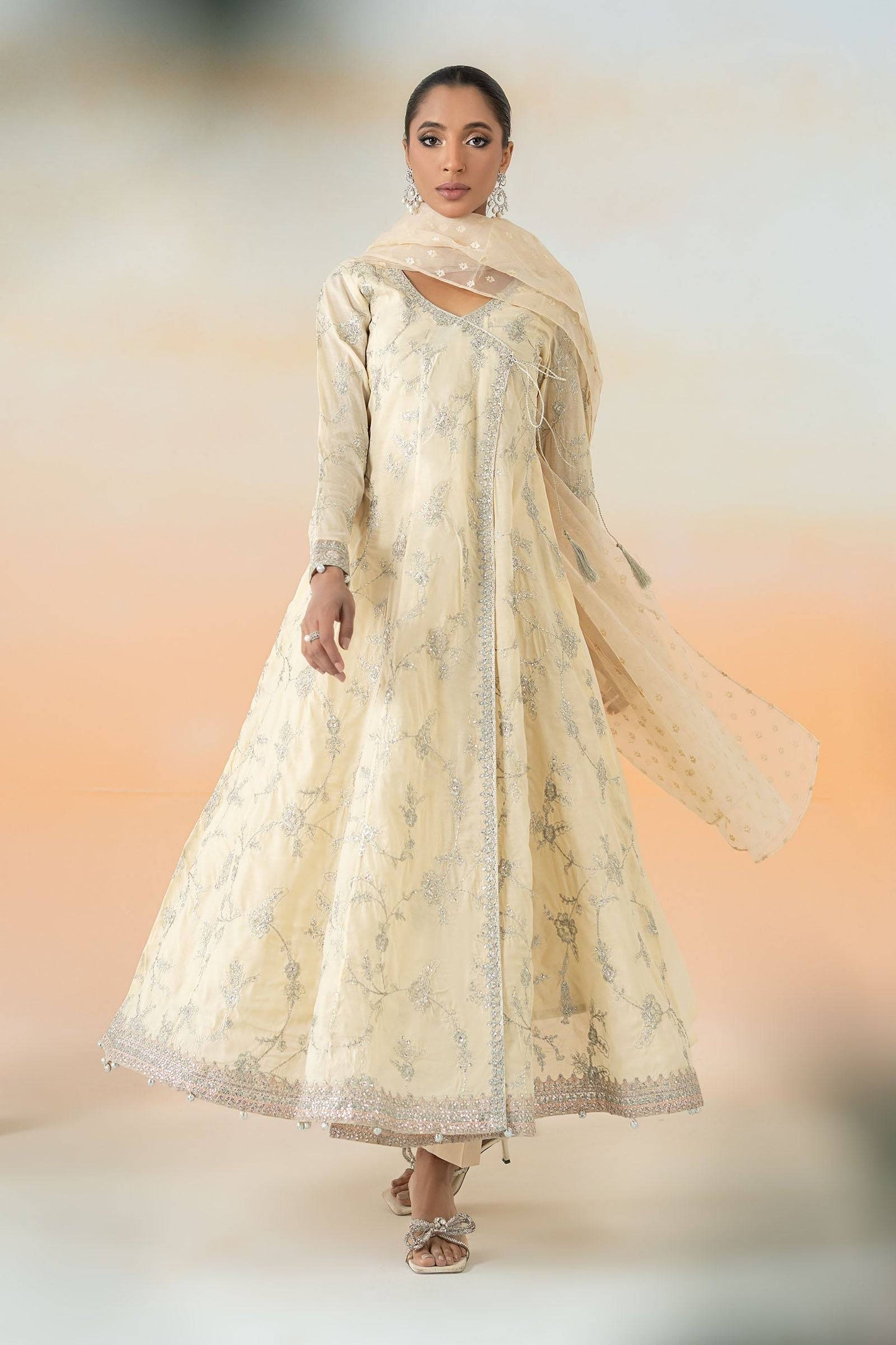 Maira B | Ready to Wear | DW-EF25-78 Coffee by Maria Faisal - Registered Vendor of : Maria B - type : Wedding Dress - 100% original wedding dresses