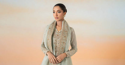 Maira B | Ready to Wear | DW-EF25-88 Mint Green by Maria Faisal - Registered Vendor of : Maria B - type : Wedding Dress - 100% original wedding dresses