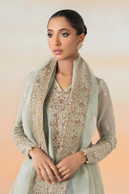 Maira B | Ready to Wear | DW-EF25-88 Mint Green by Maria Faisal - Registered Vendor of : Maria B - type : Wedding Dress - 100% original wedding dresses
