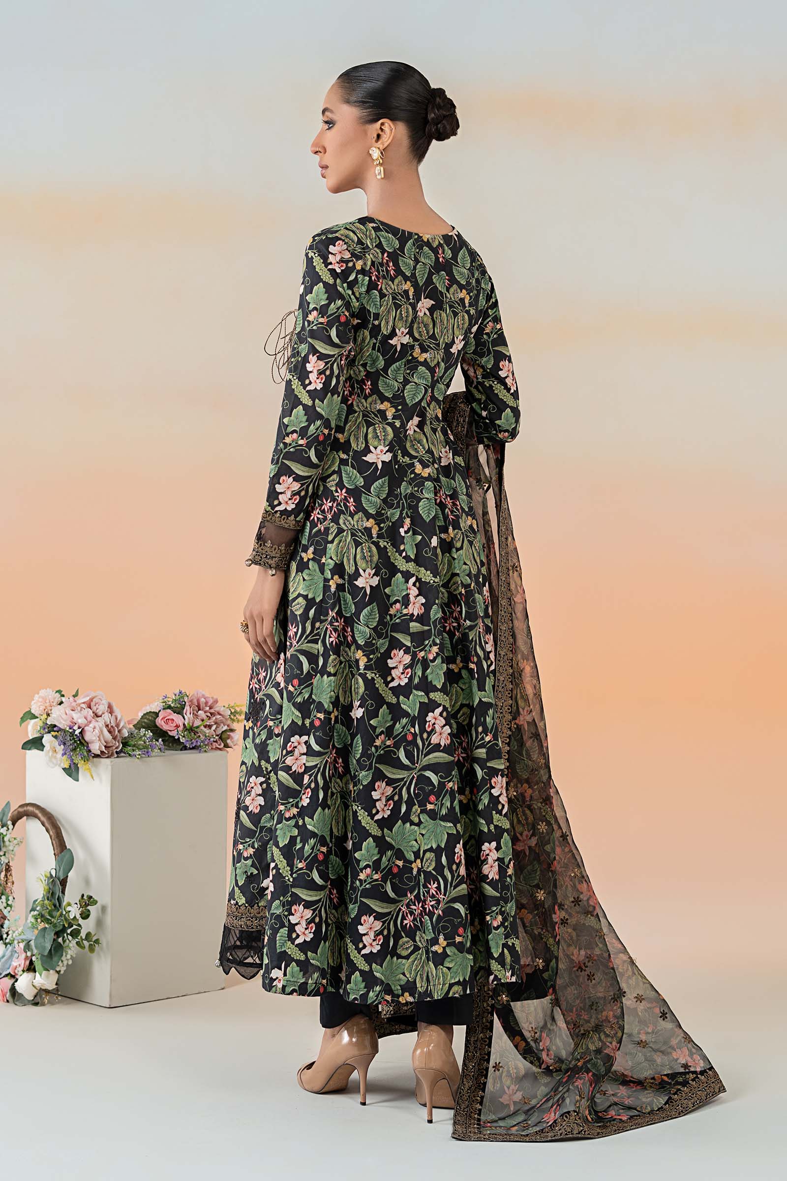 Maira B | Ready to Wear | DW-EF25-90 Black by Maria Faisal - Registered Vendor of : Maria B - type : Wedding Dress - 100% original wedding dresses