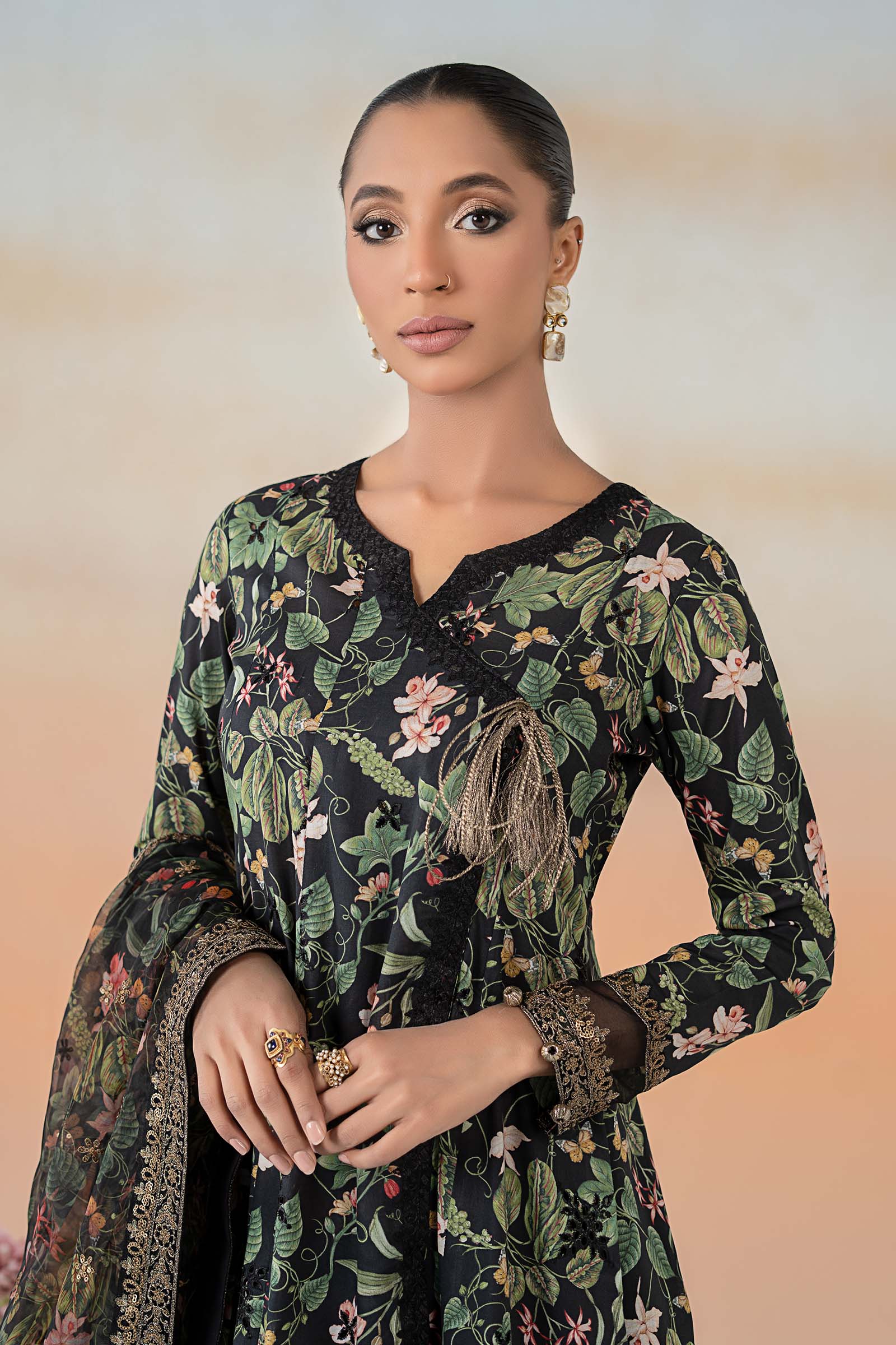 Maira B | Ready to Wear | DW-EF25-90 Black by Maria Faisal - Registered Vendor of : Maria B - type : Wedding Dress - 100% original wedding dresses