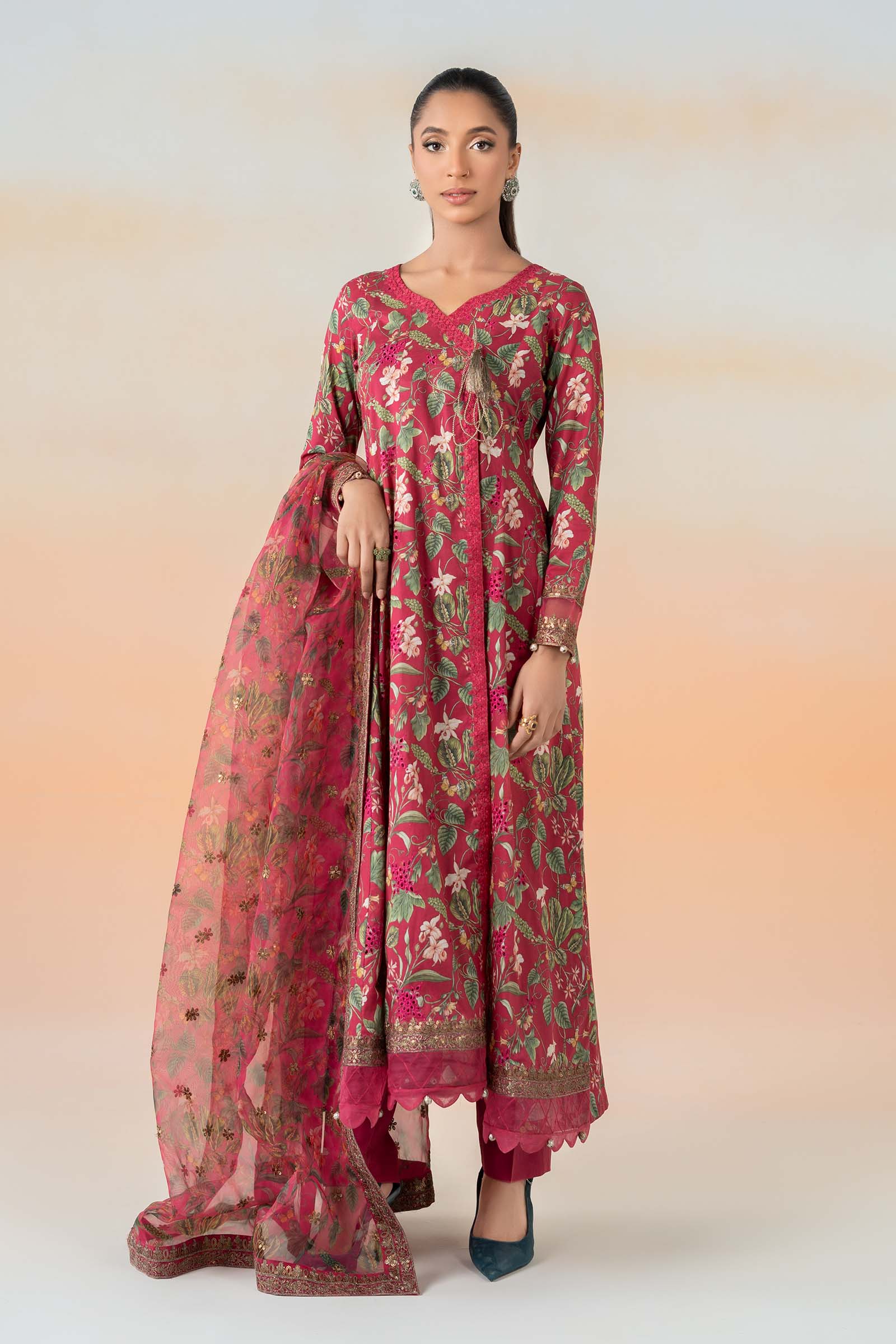 Maira B | Ready to Wear | DW-EF25-90 Pink by Maria Faisal - Registered Vendor of : Maria B - type : Wedding Dress - 100% original wedding dresses