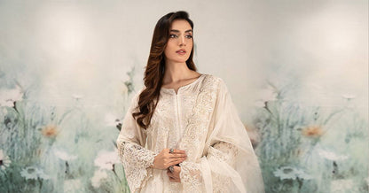 Maira B | Ready to Wear | DW-EF25-95 Off White by Maria Faisal - Registered Vendor of : Maria B - type : Wedding Dress - 100% original wedding dresses