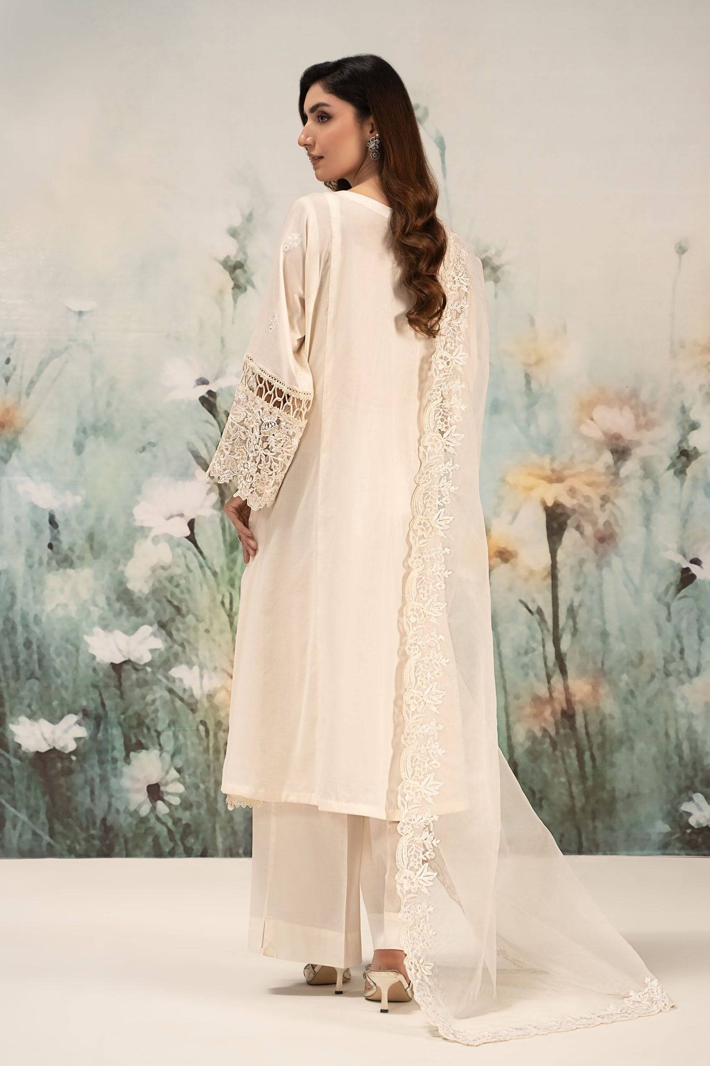 Maira B | Ready to Wear | DW-EF25-95 Off White by Maria Faisal - Registered Vendor of : Maria B - type : Wedding Dress - 100% original wedding dresses