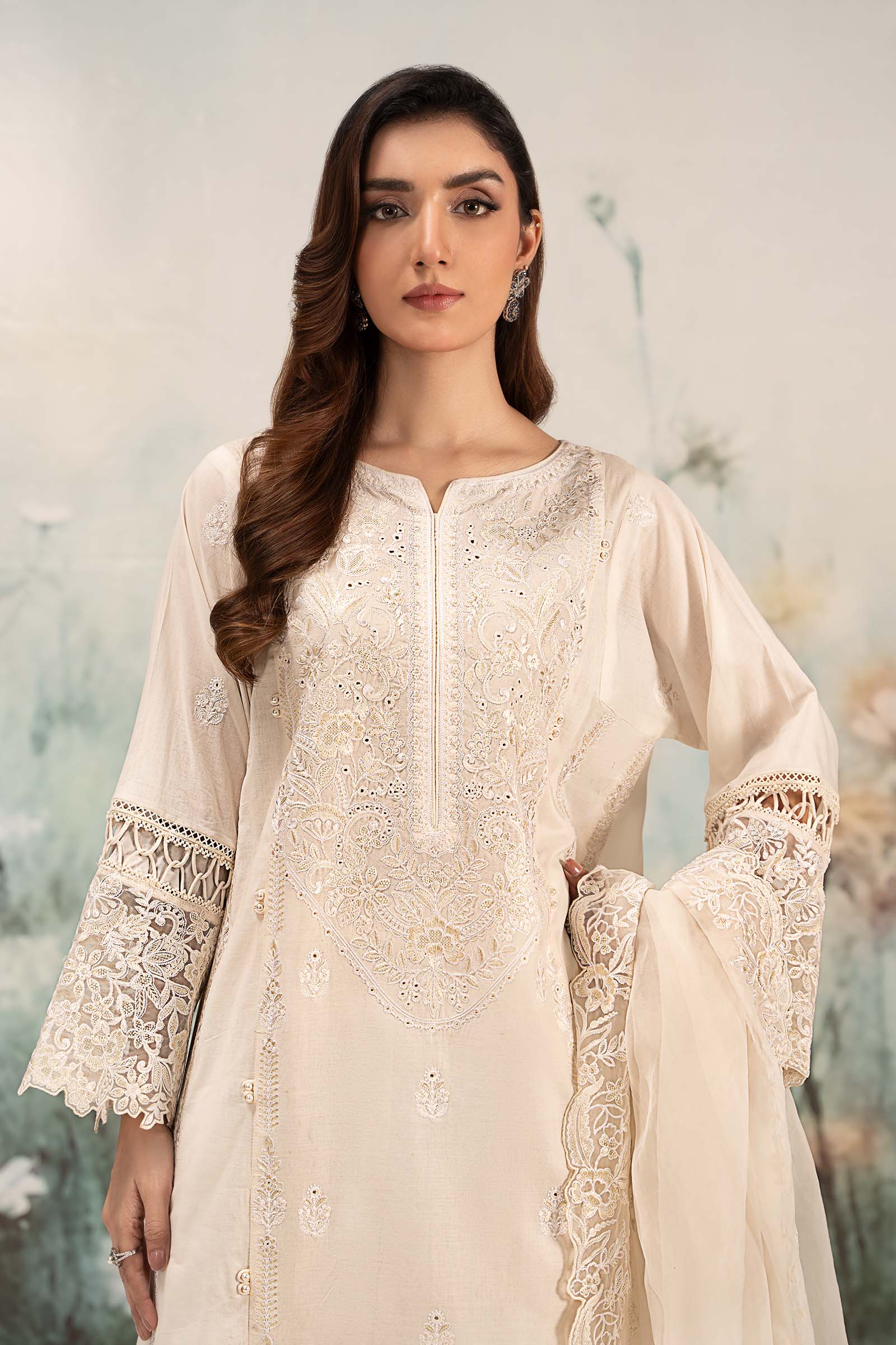 Maira B | Ready to Wear | DW-EF25-95 Off White by Maria Faisal - Registered Vendor of : Maria B - type : Wedding Dress - 100% original wedding dresses