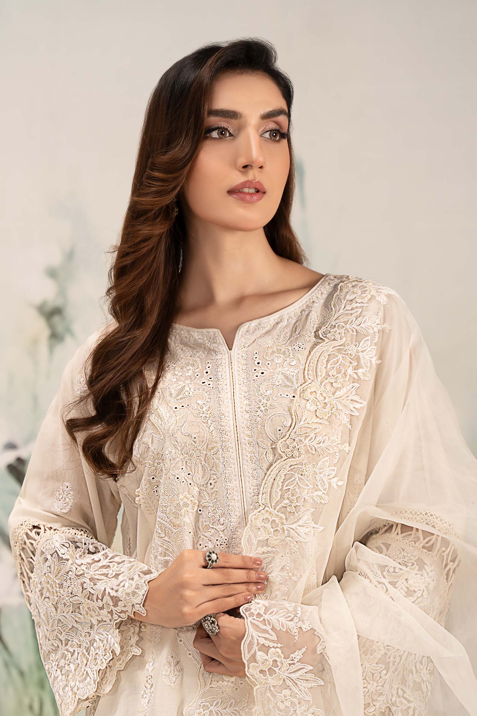 Maira B | Ready to Wear | DW-EF25-95 Off White by Maria Faisal - Registered Vendor of : Maria B - type : Wedding Dress - 100% original wedding dresses