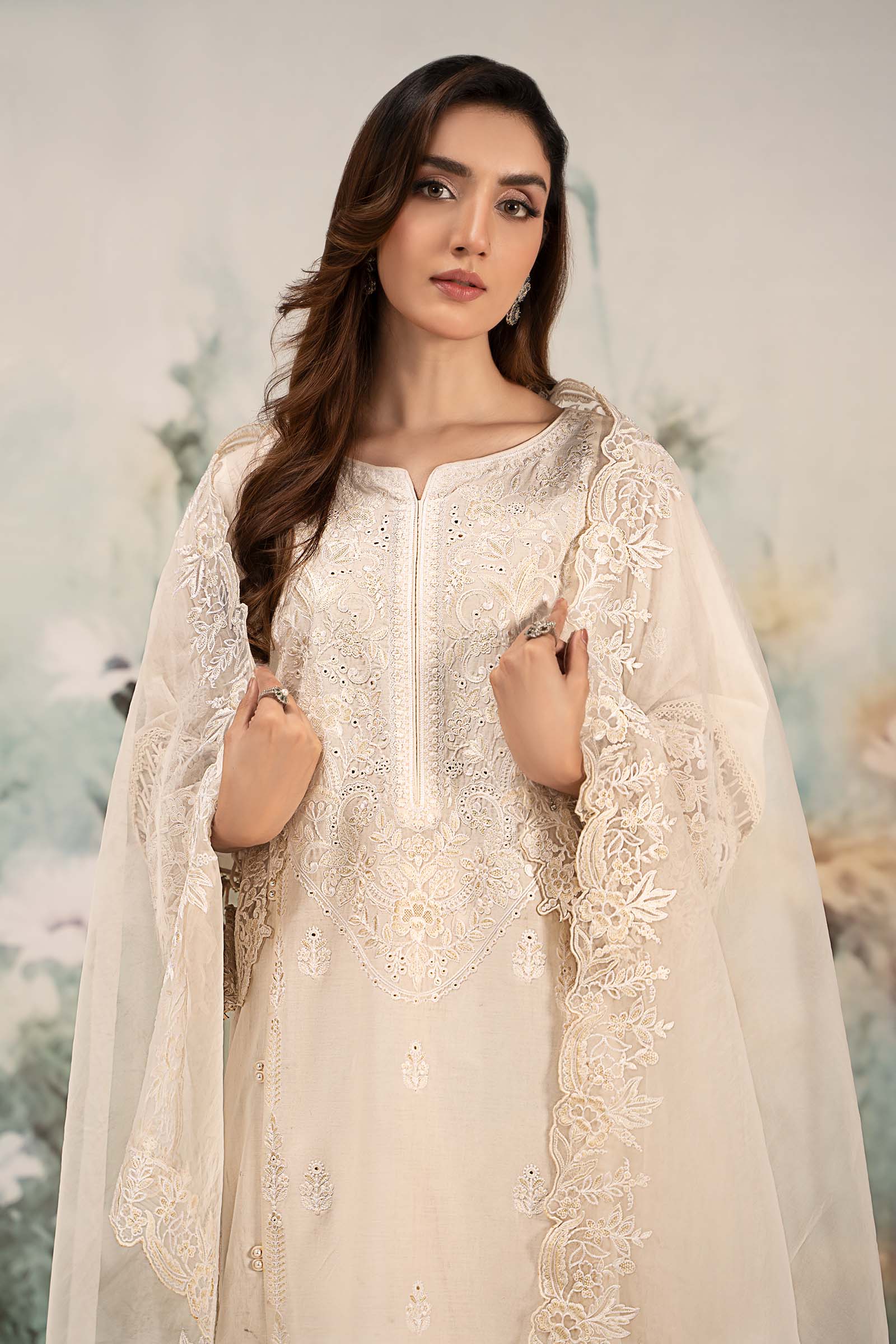 Maira B | Ready to Wear | DW-EF25-95 Off White by Maria Faisal - Registered Vendor of : Maria B - type : Wedding Dress - 100% original wedding dresses