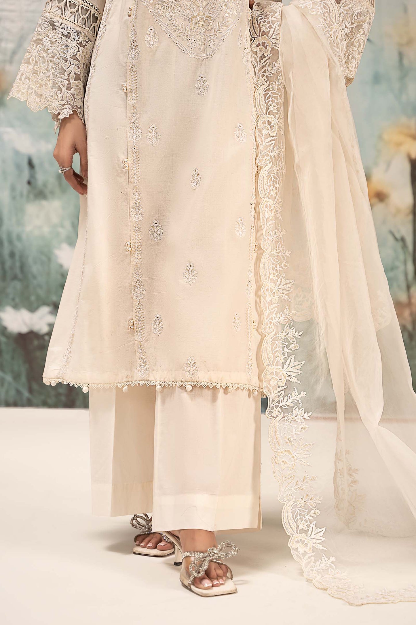 Maira B | Ready to Wear | DW-EF25-95 Off White by Maria Faisal - Registered Vendor of : Maria B - type : Wedding Dress - 100% original wedding dresses