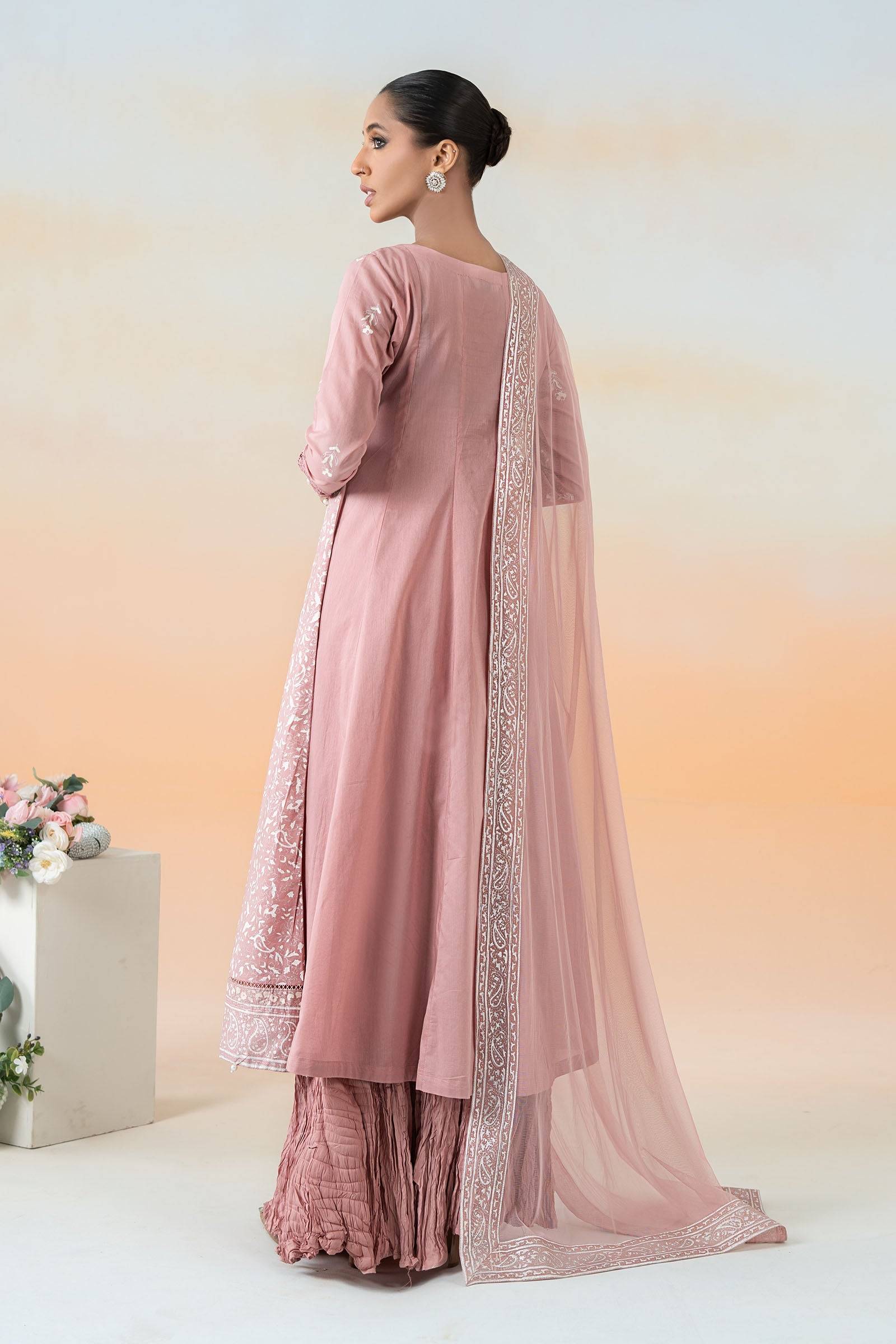 Maira B | Ready to Wear | DW-EF25-97 Pink by Maria Faisal - Registered Vendor of : Maria B - type : Wedding Dress - 100% original wedding dresses