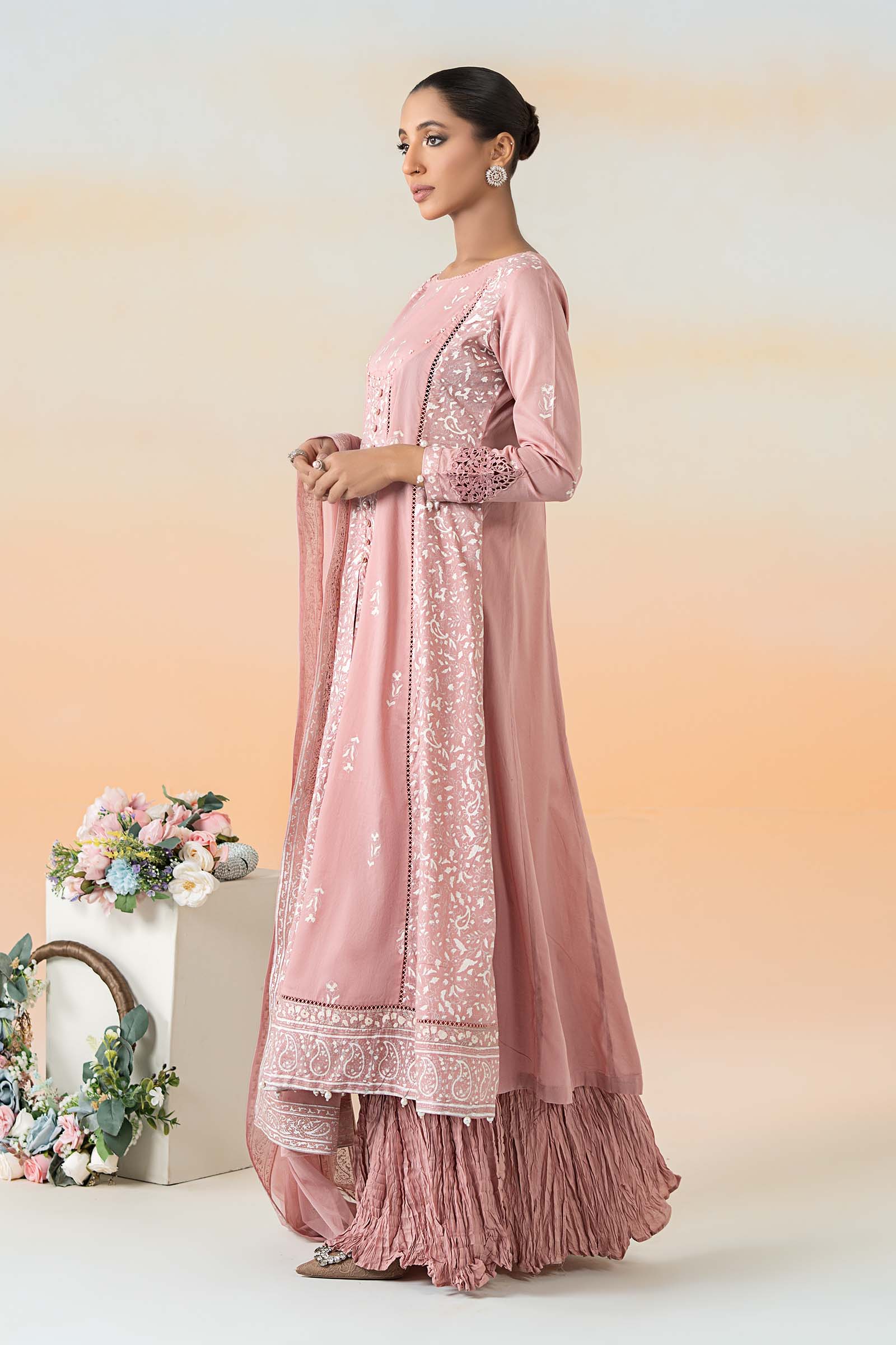 Maira B | Ready to Wear | DW-EF25-97 Pink by Maria Faisal - Registered Vendor of : Maria B - type : Wedding Dress - 100% original wedding dresses