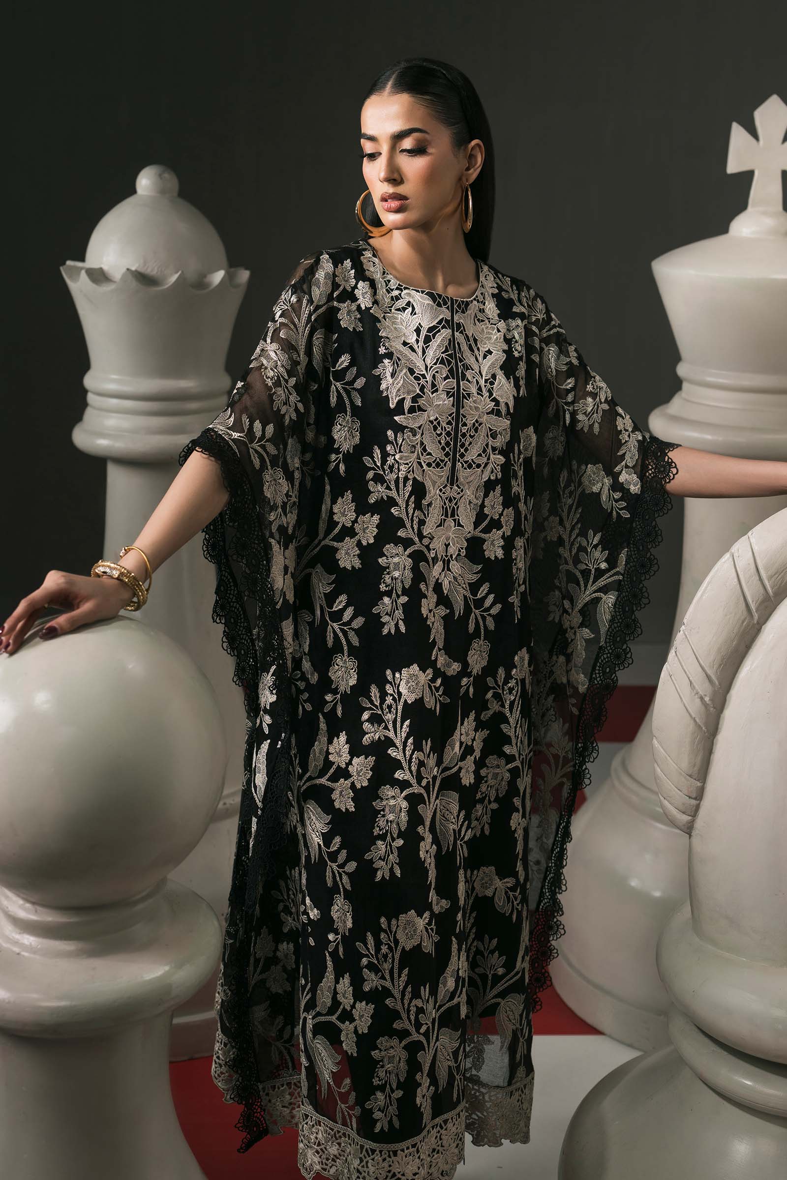 Maria B | Eid Collection 2026 | Dw-Ef26-03 Black - Luxury Dress - available at Maria Faisal in UK and USA.