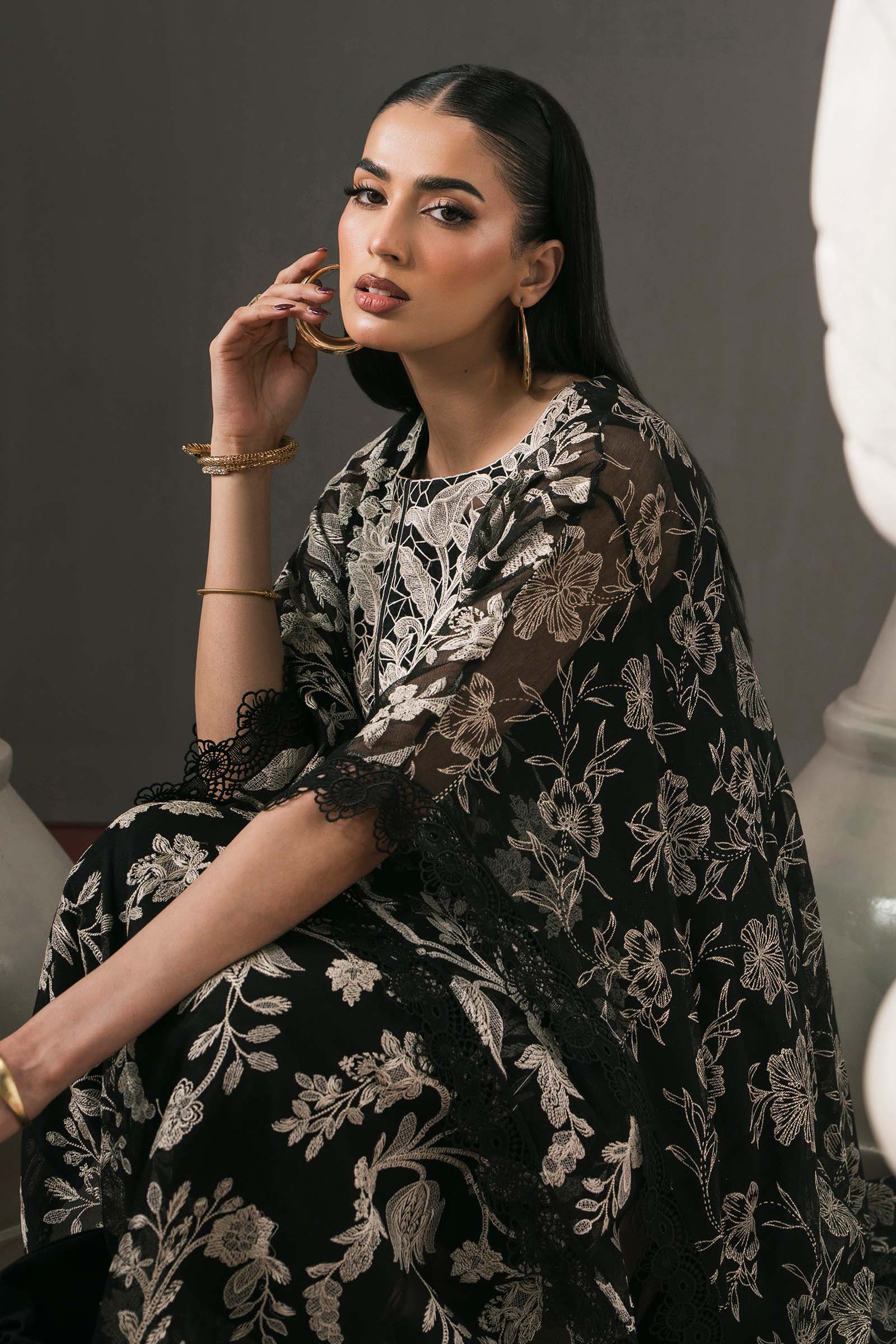 Maria B | Eid Collection 2026 | Dw-Ef26-03 Black - Luxury Dress - available at Maria Faisal in UK and USA.