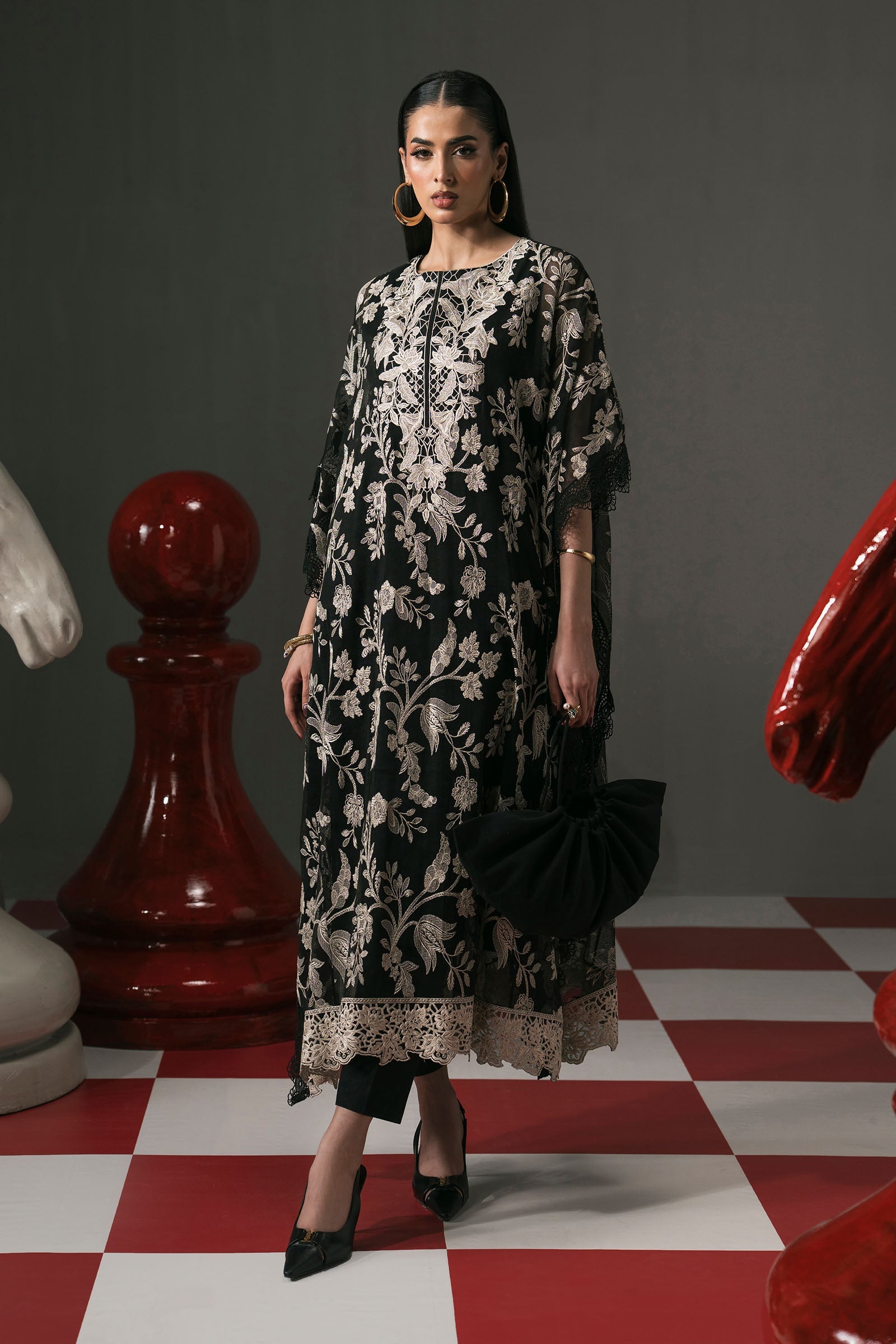 Maria B | Eid Collection 2026 | Dw-Ef26-03 Black - Luxury Dress - available at Maria Faisal in UK and USA.