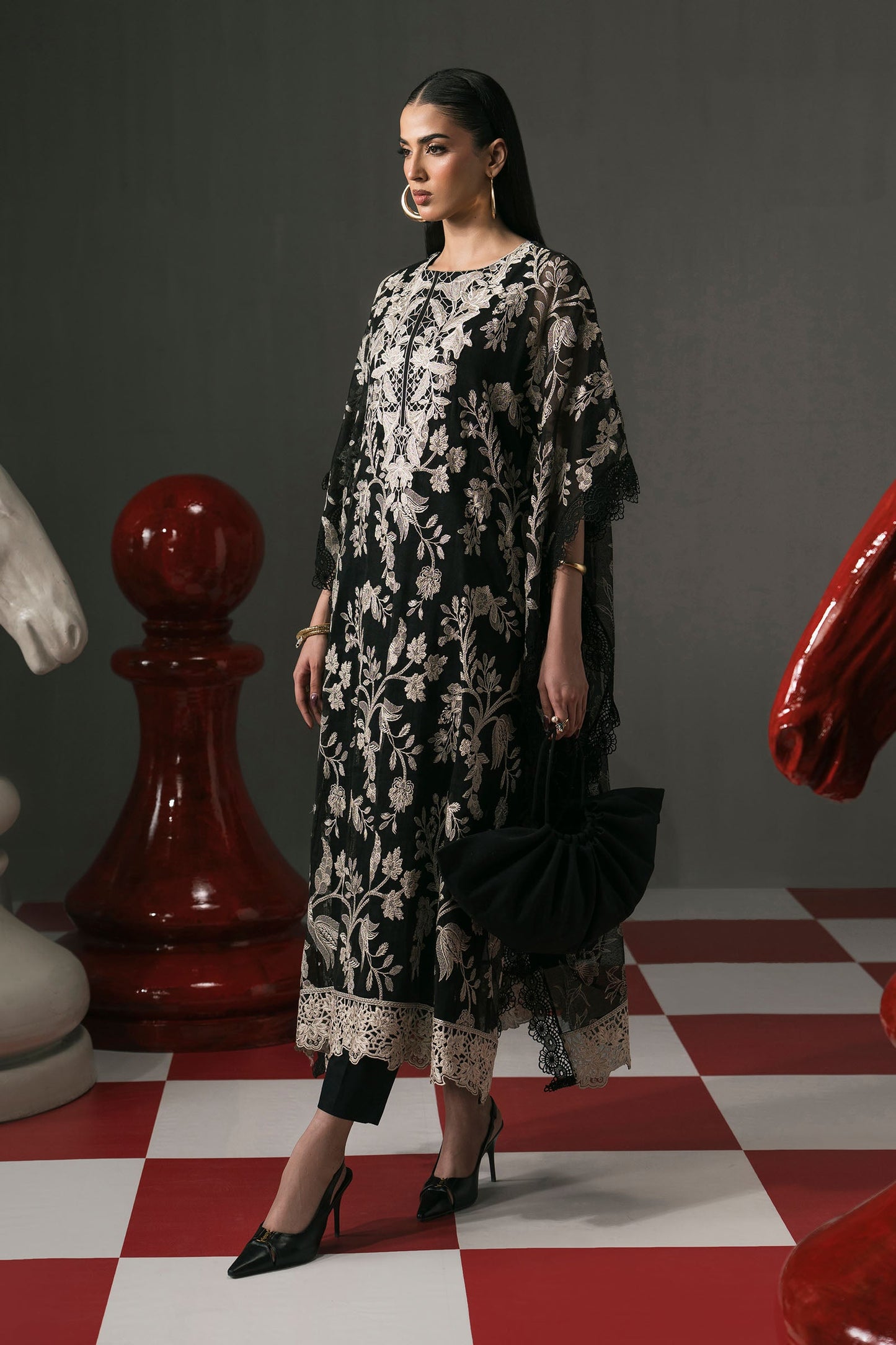 Maria B | Eid Collection 2026 | Dw-Ef26-03 Black - Luxury Dress - available at Maria Faisal in UK and USA.