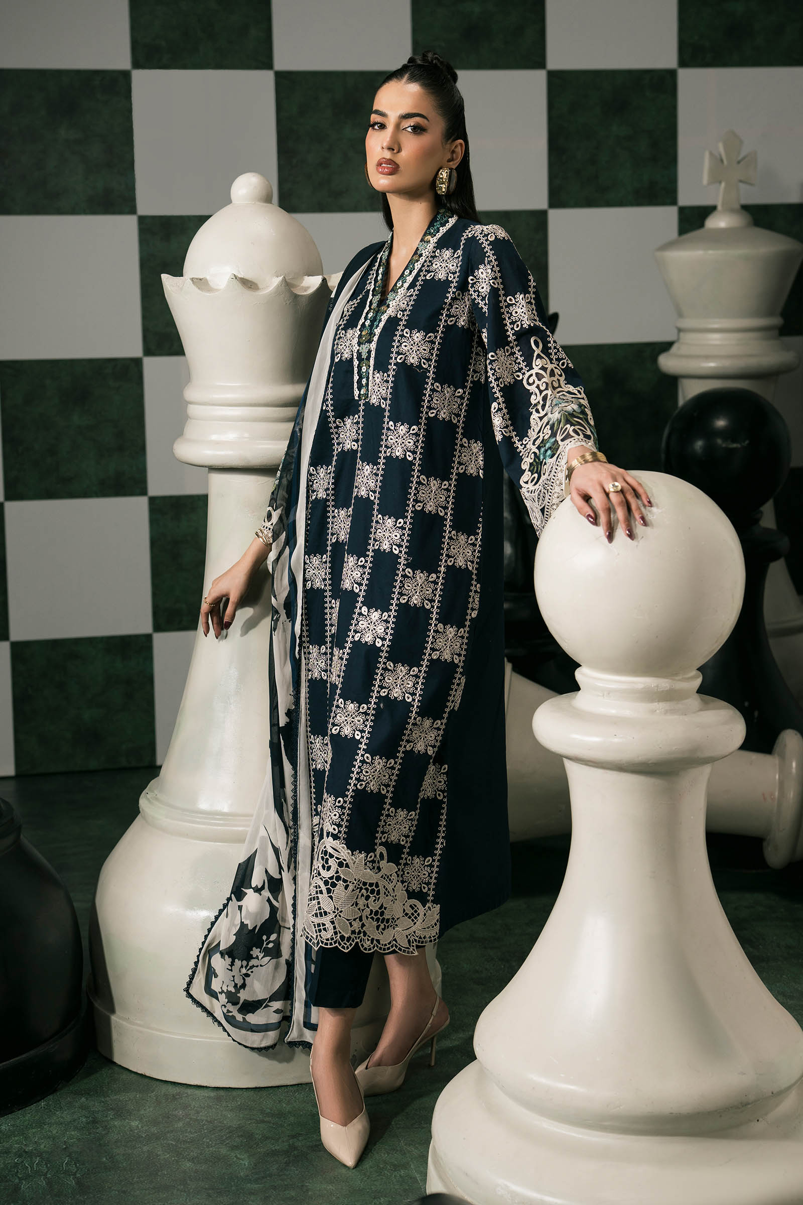 Maria B | Eid Festive Pret | DW-EF26-05 - Luxury Dress - available at Maria Faisal in UK and USA.