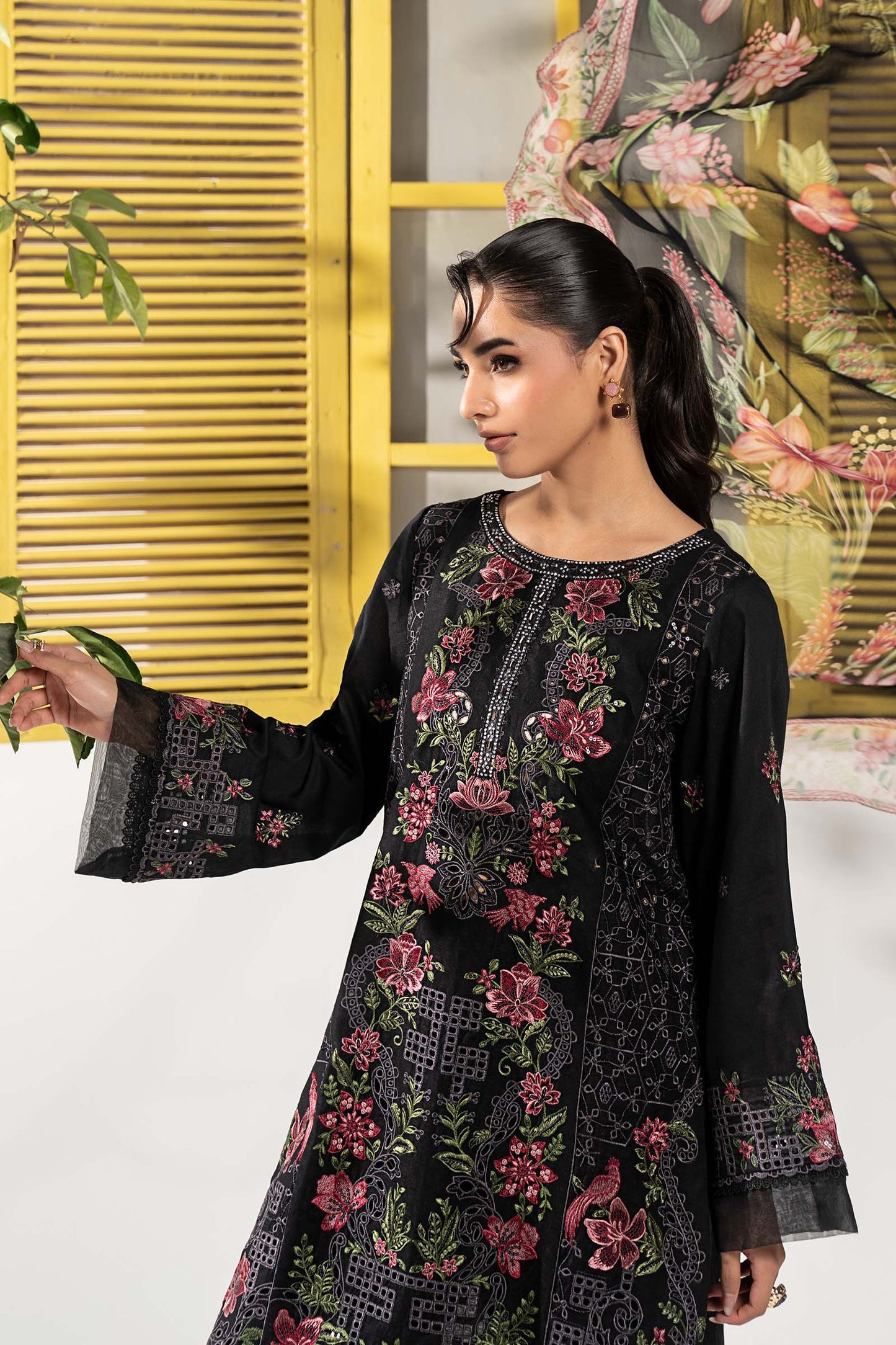 Maria B | Eid Collection 2026 | Dw-Ef26-10 Black - Luxury Dress - available at Maria Faisal in UK and USA.
