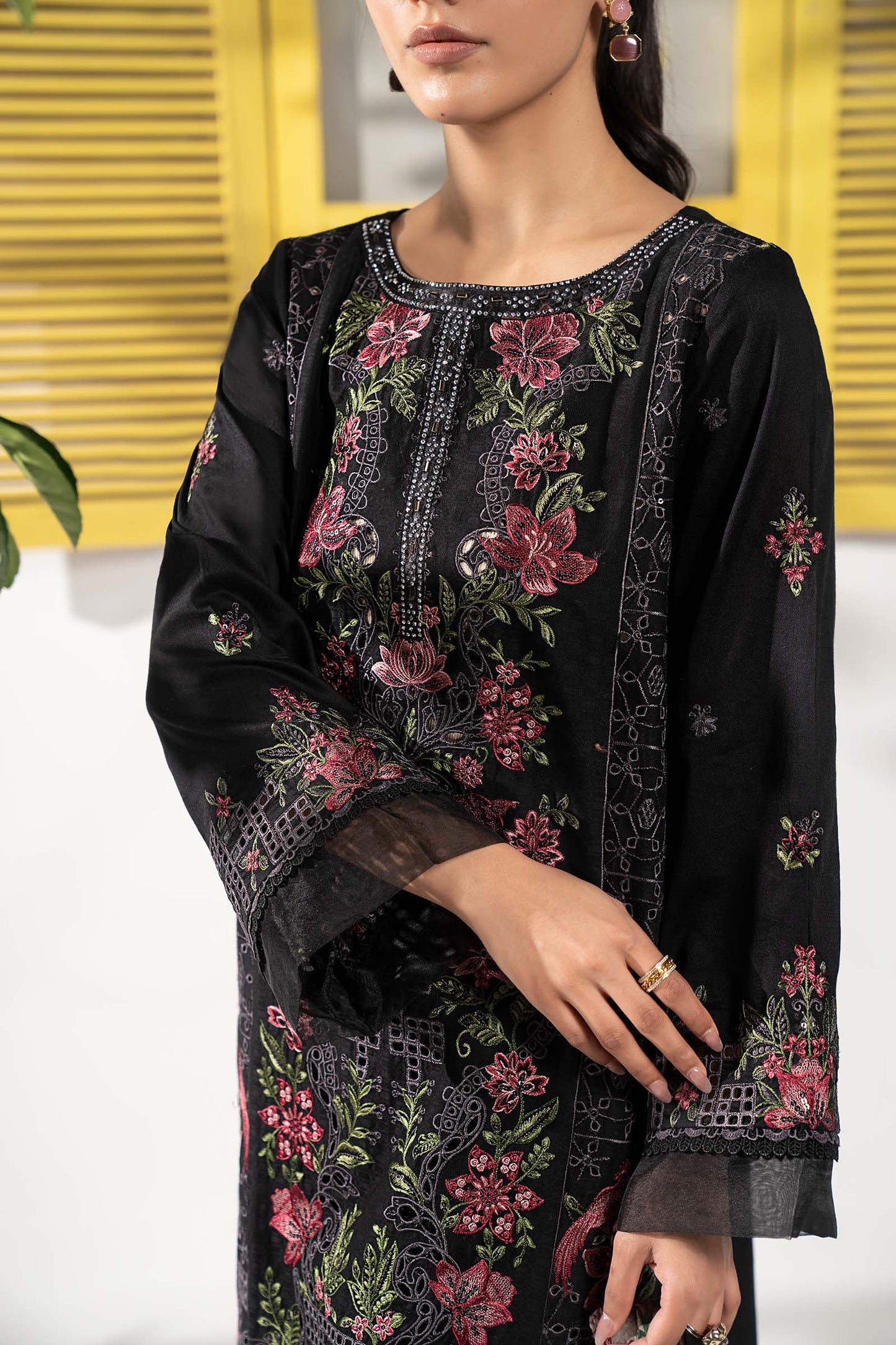 Maria B | Eid Collection 2026 | Dw-Ef26-10 Black - Luxury Dress - available at Maria Faisal in UK and USA.