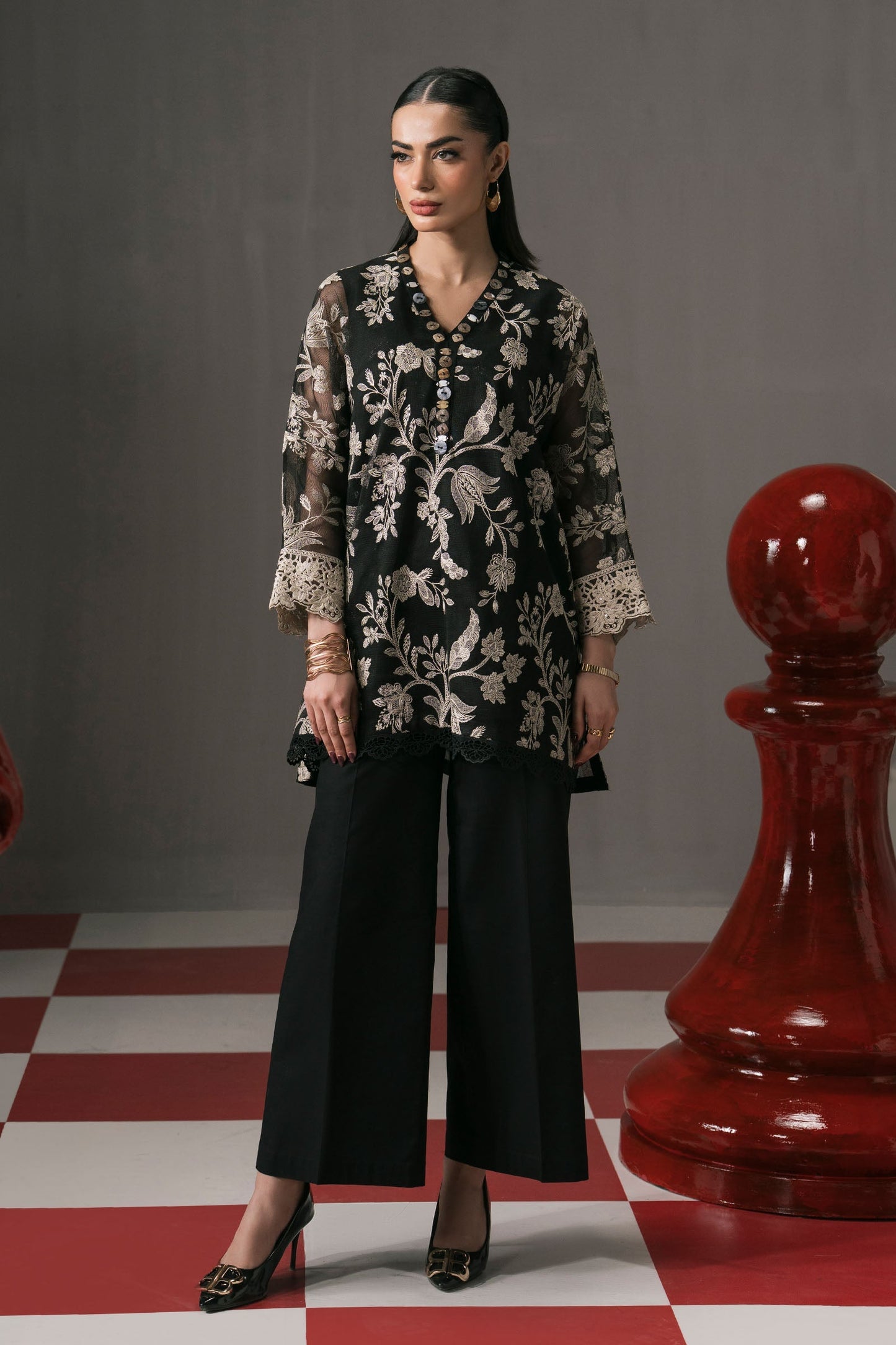 Maria B | Eid Festive Pret | DW-EF26-11 - Luxury Dress - available at Maria Faisal in UK and USA.