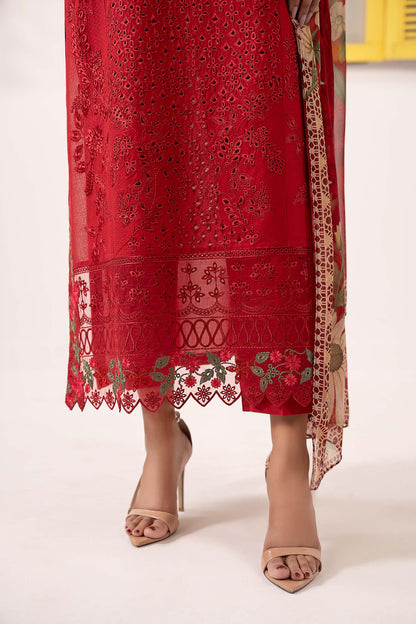 Maria B | Eid Collection 2026 | Dw-Ef26-34 Red - Luxury Dress - available at Maria Faisal in UK and USA.