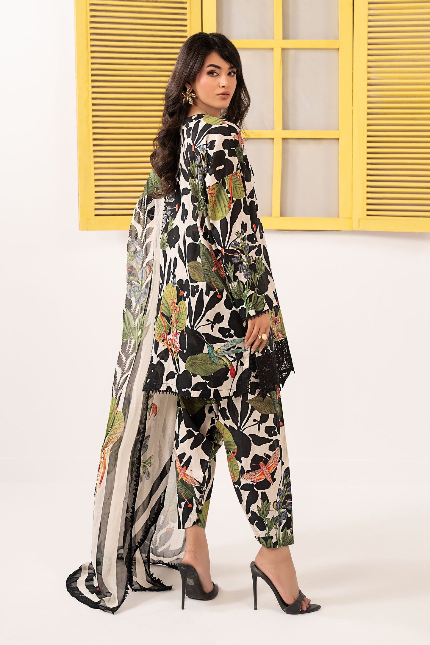 Maria B | Eid Collection 2026 | Dw-Ef26-44 Black - Luxury Dress - available at Maria Faisal in UK and USA.