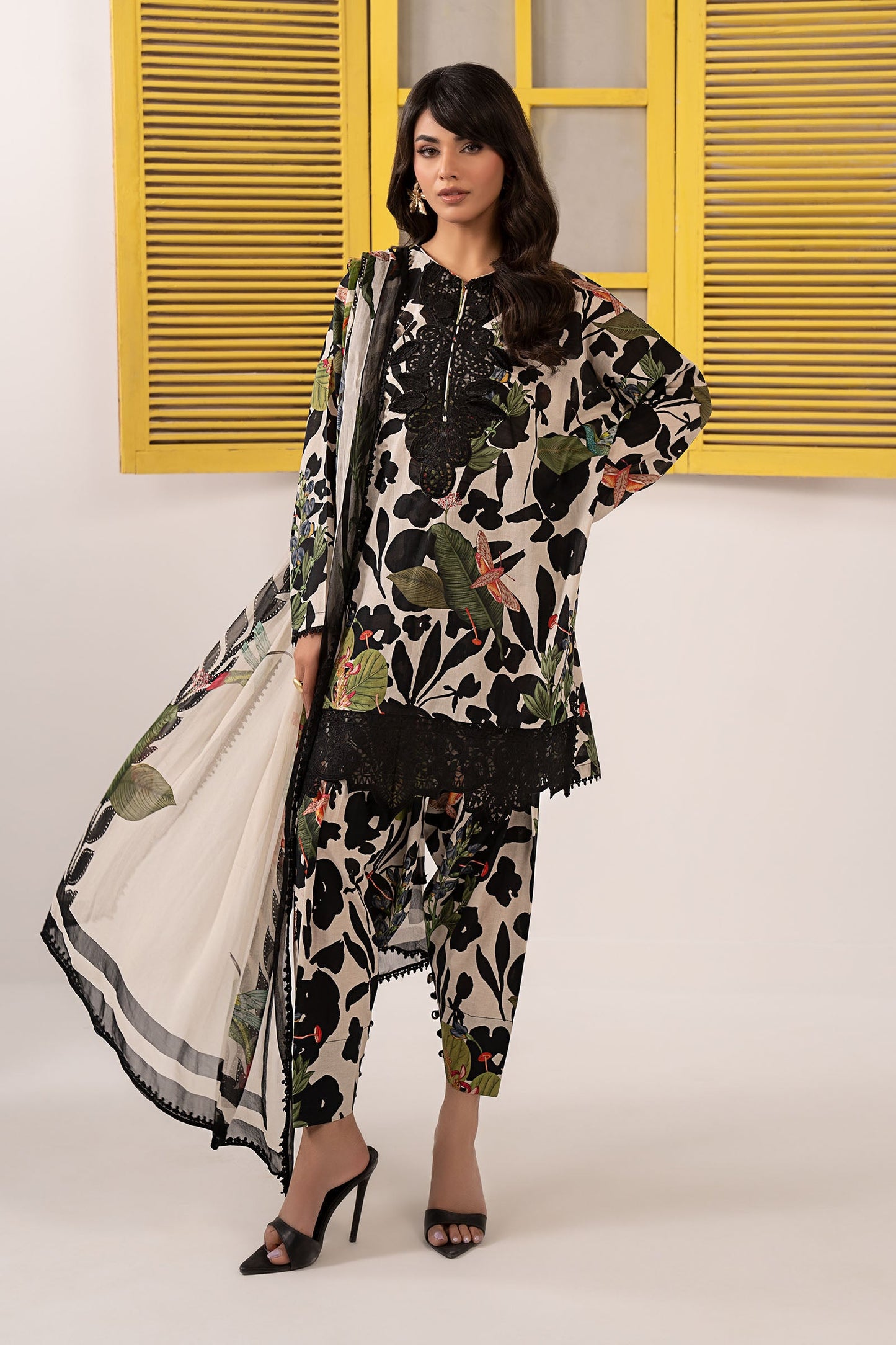 Maria B | Eid Collection 2026 | Dw-Ef26-44 Black - Luxury Dress - available at Maria Faisal in UK and USA.