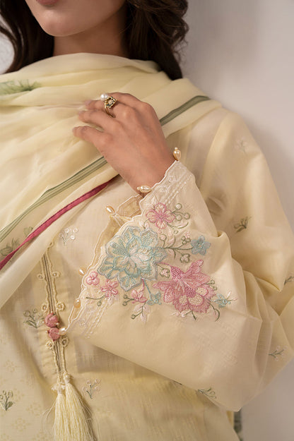 Maria B | Eid Collection 2026 | Dw-Ef26-52 Yellow - Luxury Dress - available at Maria Faisal in UK and USA.