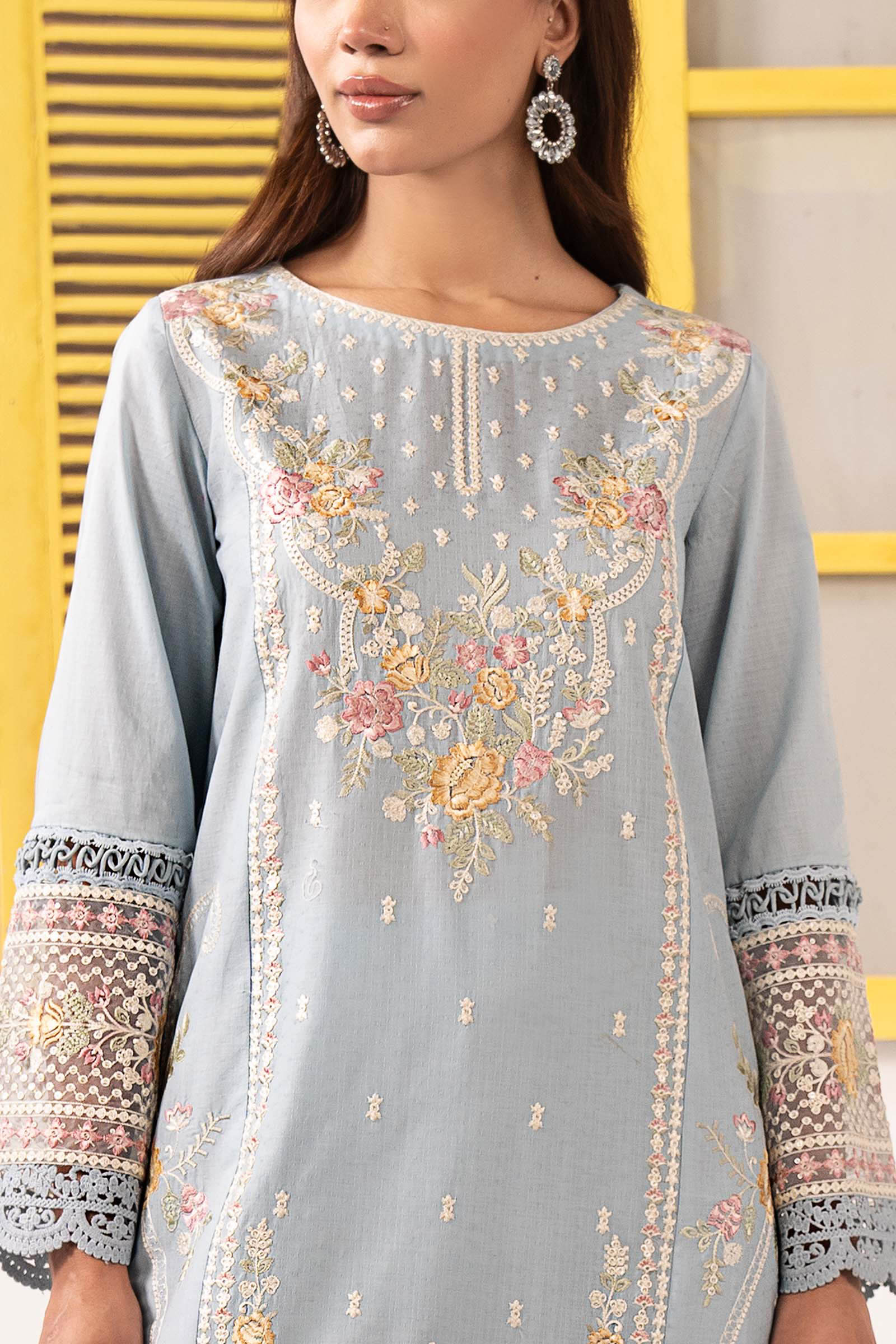 Maria B | Eid Collection 2026 | Dw-Ef26-60 Blue - Luxury Dress - available at Maria Faisal in UK and USA.