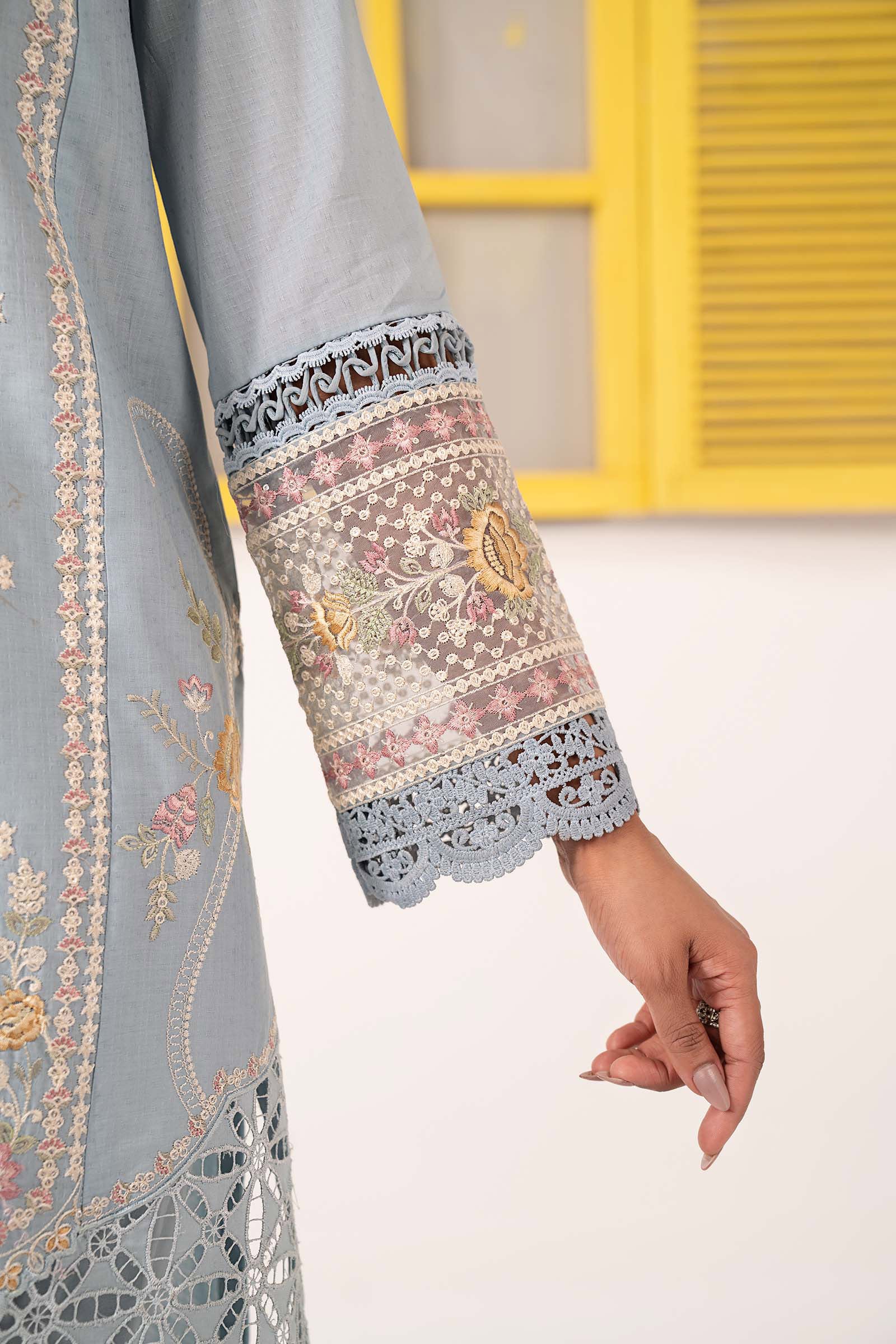 Maria B | Eid Collection 2026 | Dw-Ef26-60 Blue - Luxury Dress - available at Maria Faisal in UK and USA.