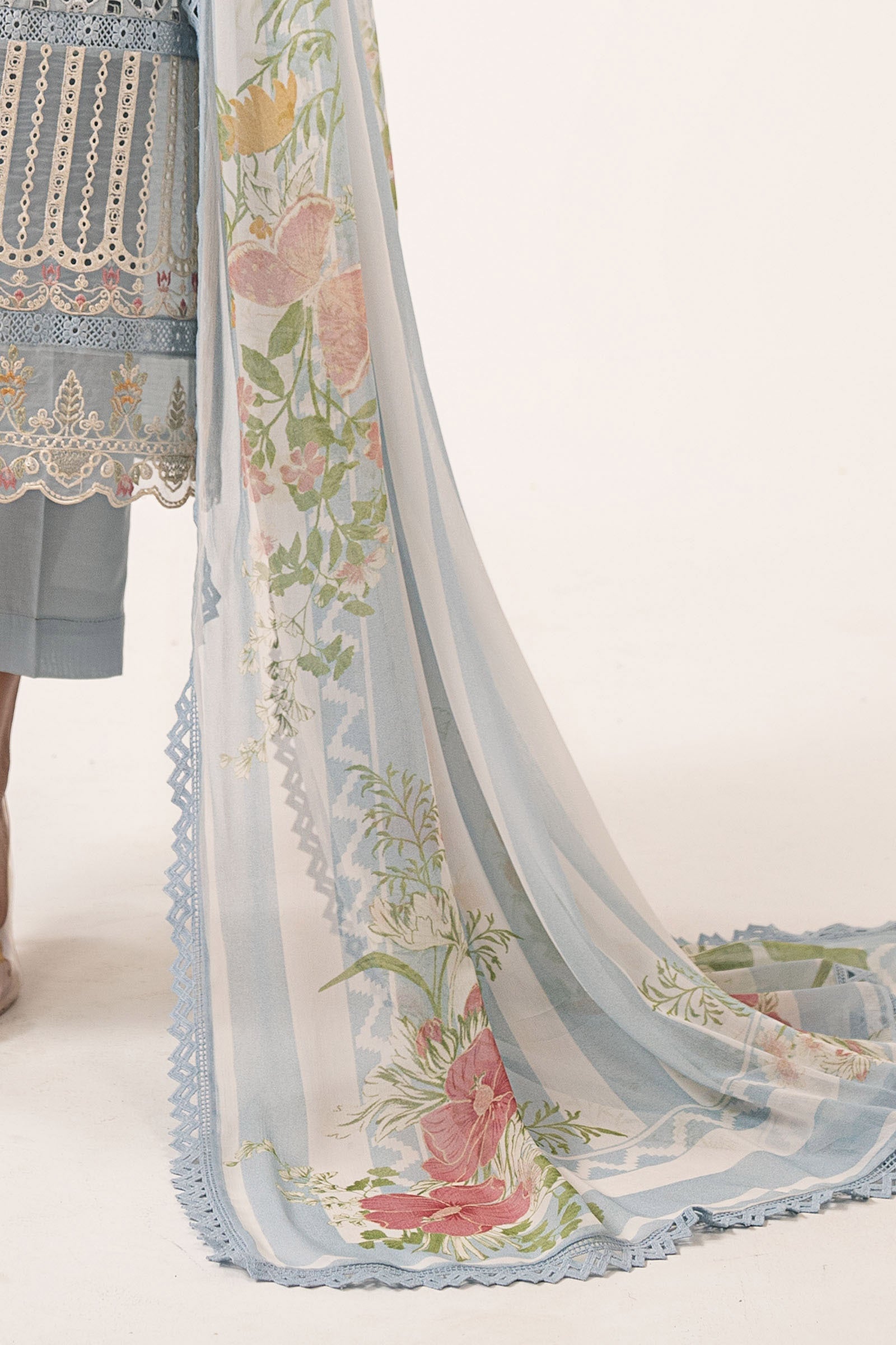 Maria B | Eid Collection 2026 | Dw-Ef26-60 Blue - Luxury Dress - available at Maria Faisal in UK and USA.