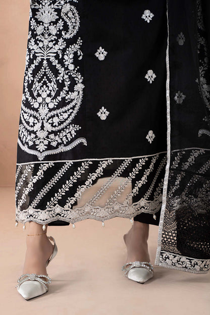 Maria B | Luxury Winter Pret 25 | DW-MN24-04R1-Black - Ladies Clothes - Maria Faisal