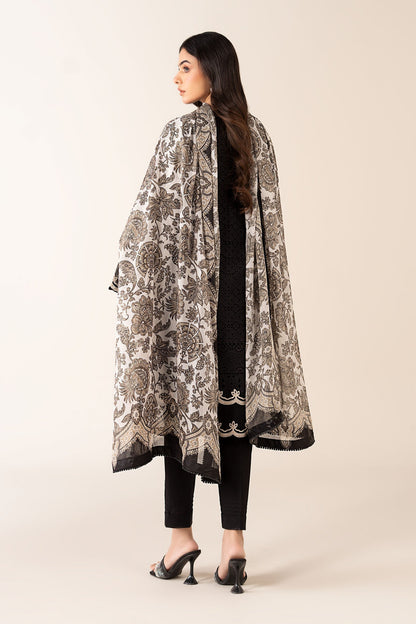 Maria B | Luxury Winter Pret 25 | DW-MN24-10R1-Black - Ladies Clothes - Maria Faisal