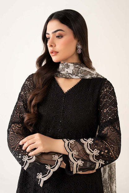 Maria B | Luxury Winter Pret 25 | DW-MN24-10R1-Black - Ladies Clothes - Maria Faisal