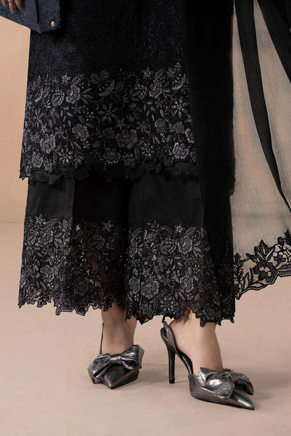 Maria B | Luxury Winter Pret 25 | DW-MN25-11-Black - Ladies Clothes - Maria Faisal