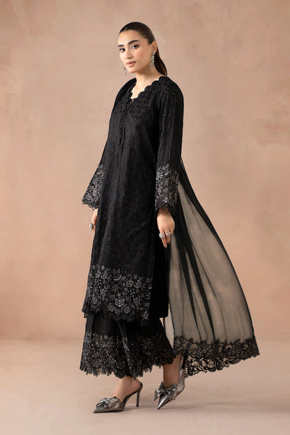 Maria B | Luxury Winter Pret 25 | DW-MN25-11-Black - Ladies Clothes - Maria Faisal