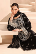 Maria B | Luxury Winter Pret 25 | DW-MN25-06-Black - Ladies Clothes - Maria Faisal